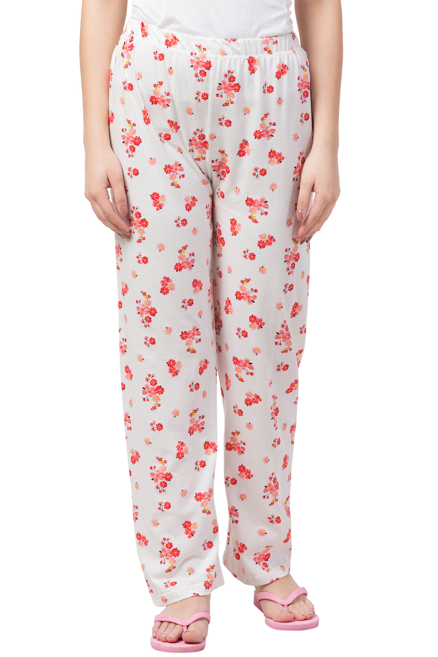 Red Intricate Floral Pyjama - FflirtyGo