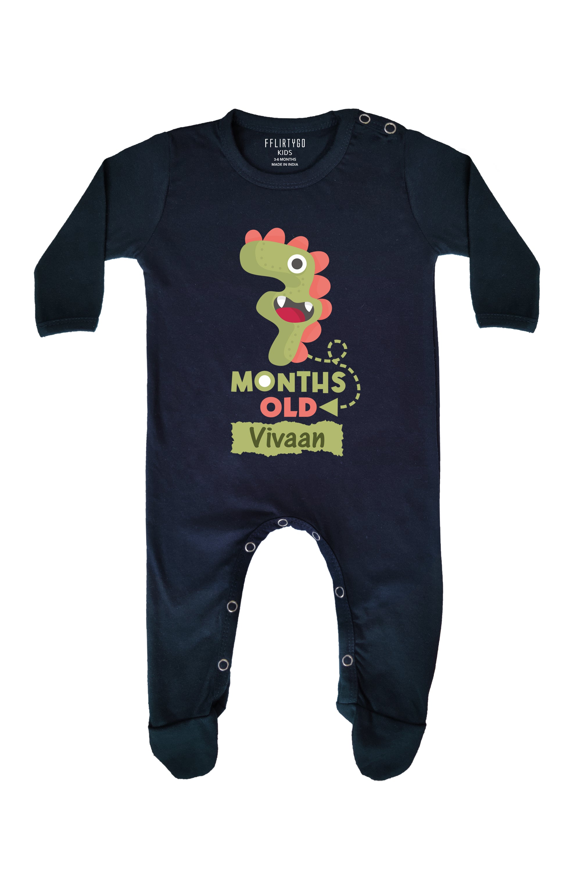 Seven Month Milestone Baby Romper | Onesies w/ Custom Name