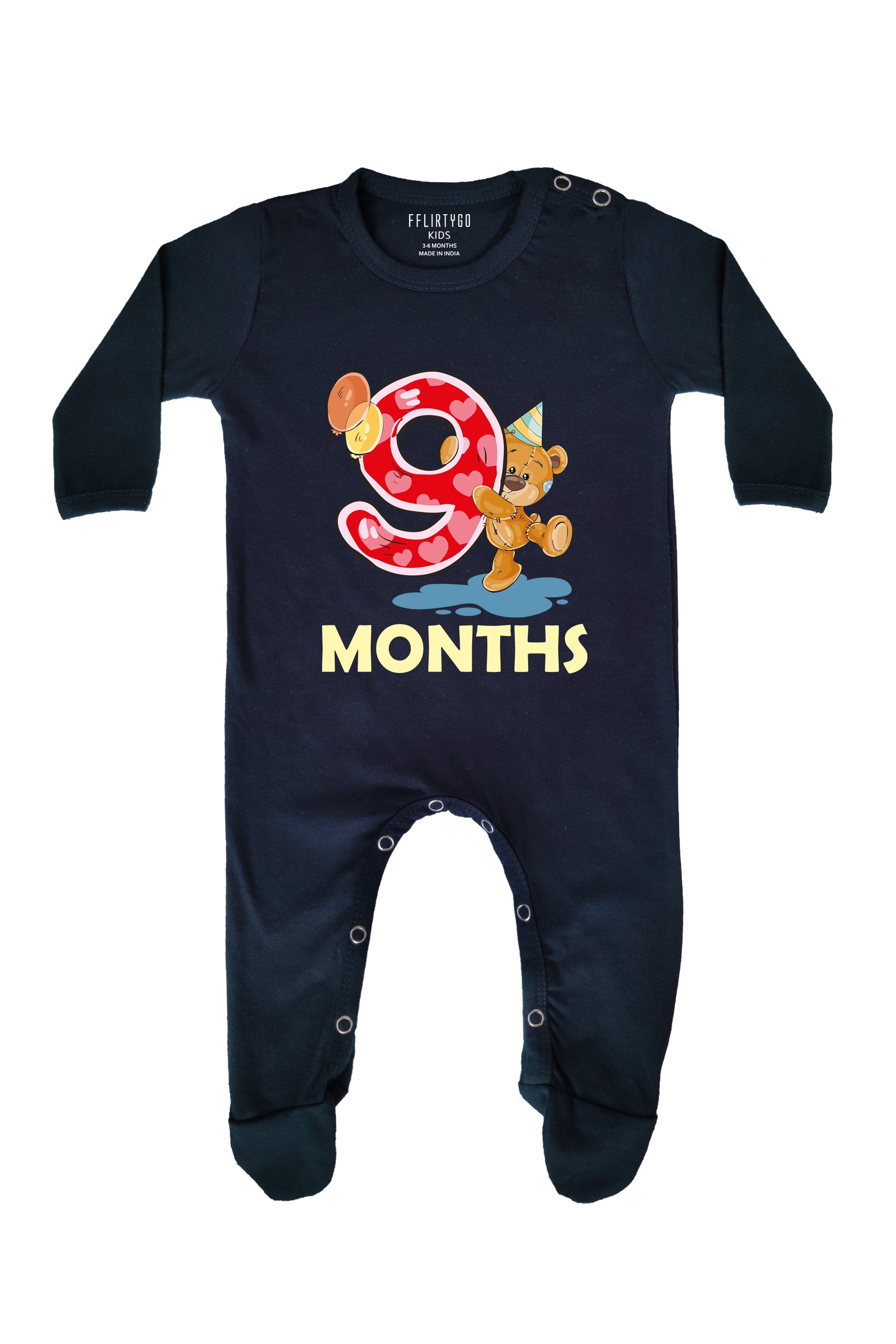 Nine Months Milestone Baby Romper | Onesies