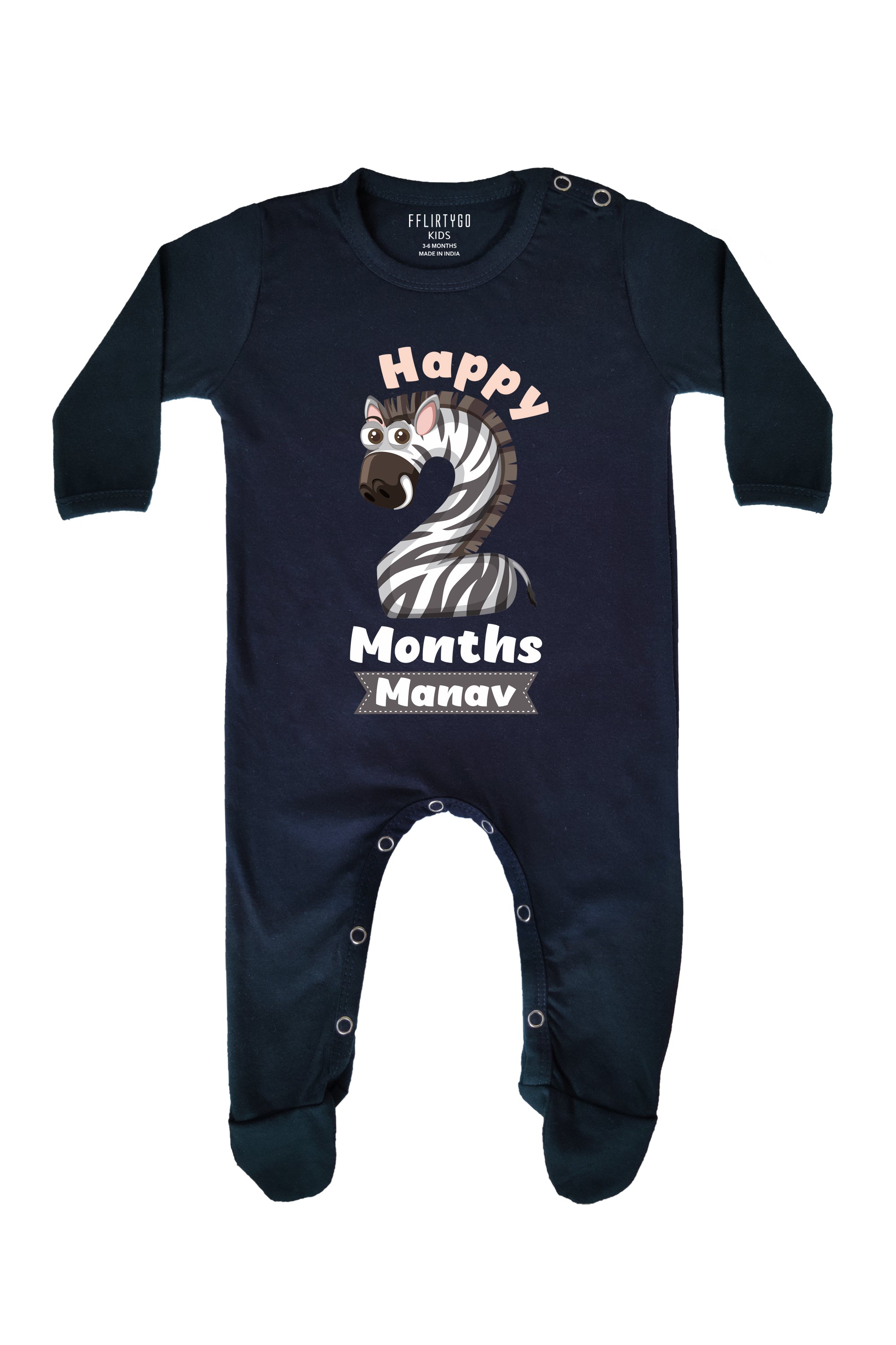 Two Month Milestone Baby Romper | Onesies w/ Custom Name