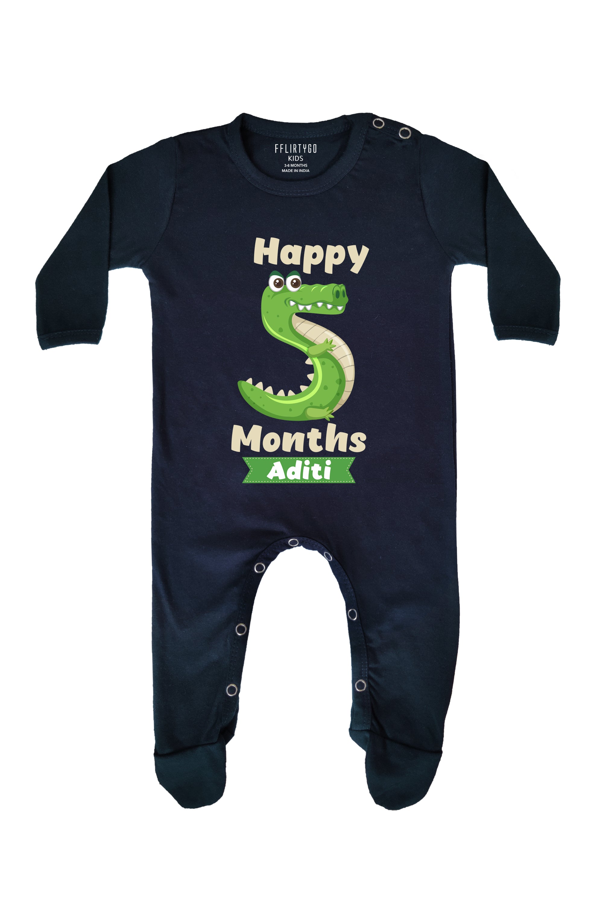 Five Month Milestone Baby Romper | Onesies w/ Custom Name