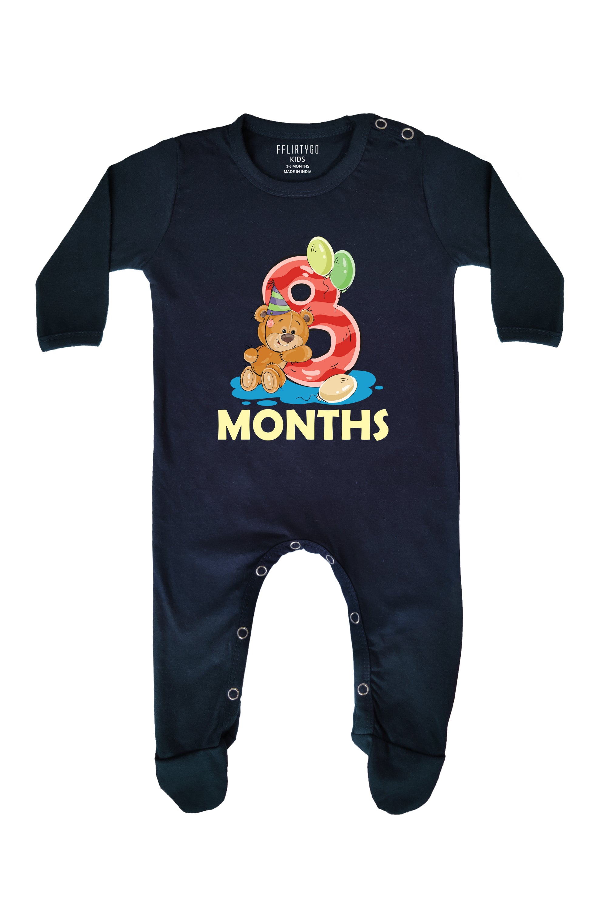 Eight Months Milestone Baby Romper | Onesies