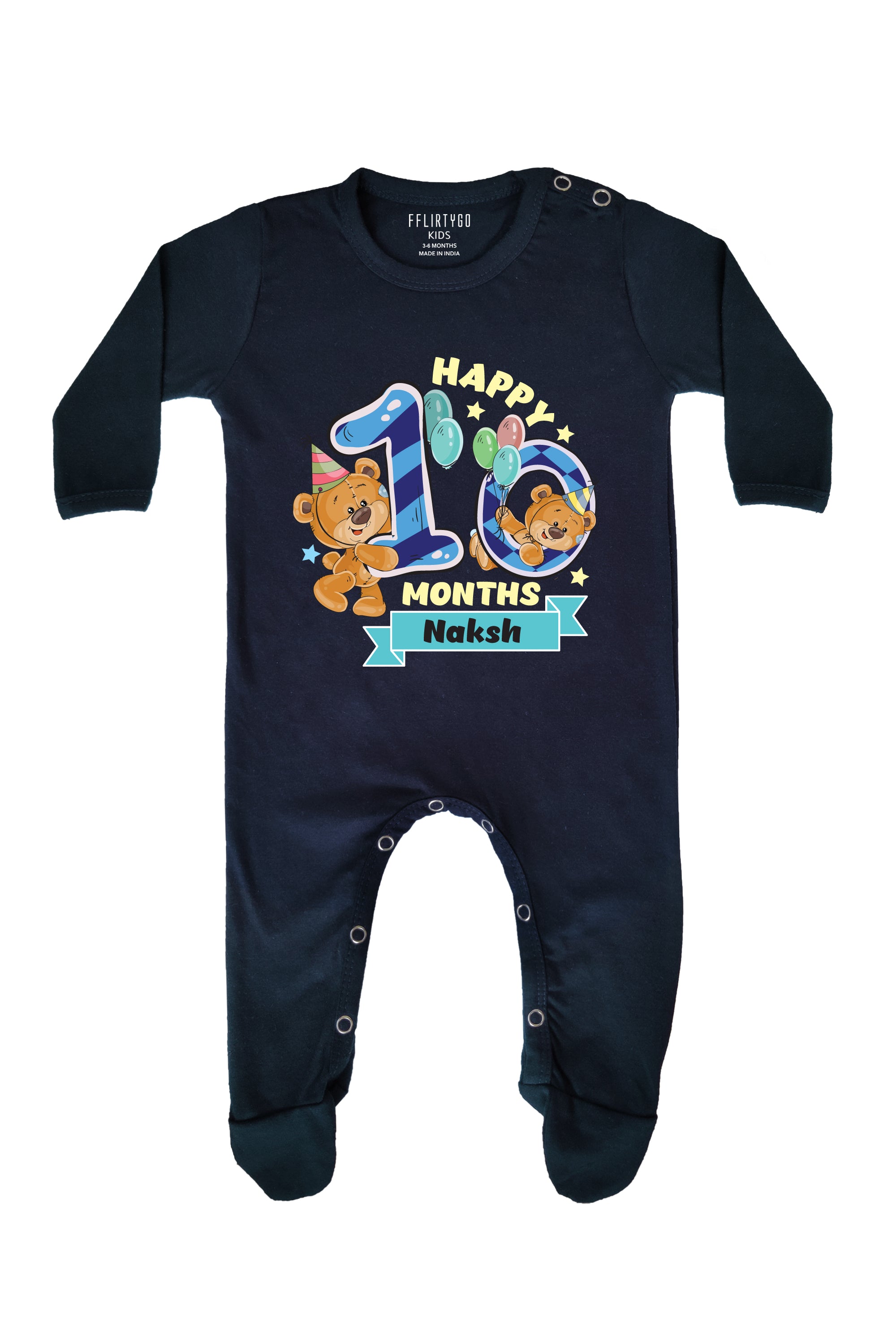 Happy Ten Months Milestone Baby Romper | Onesies w/ Custom Name