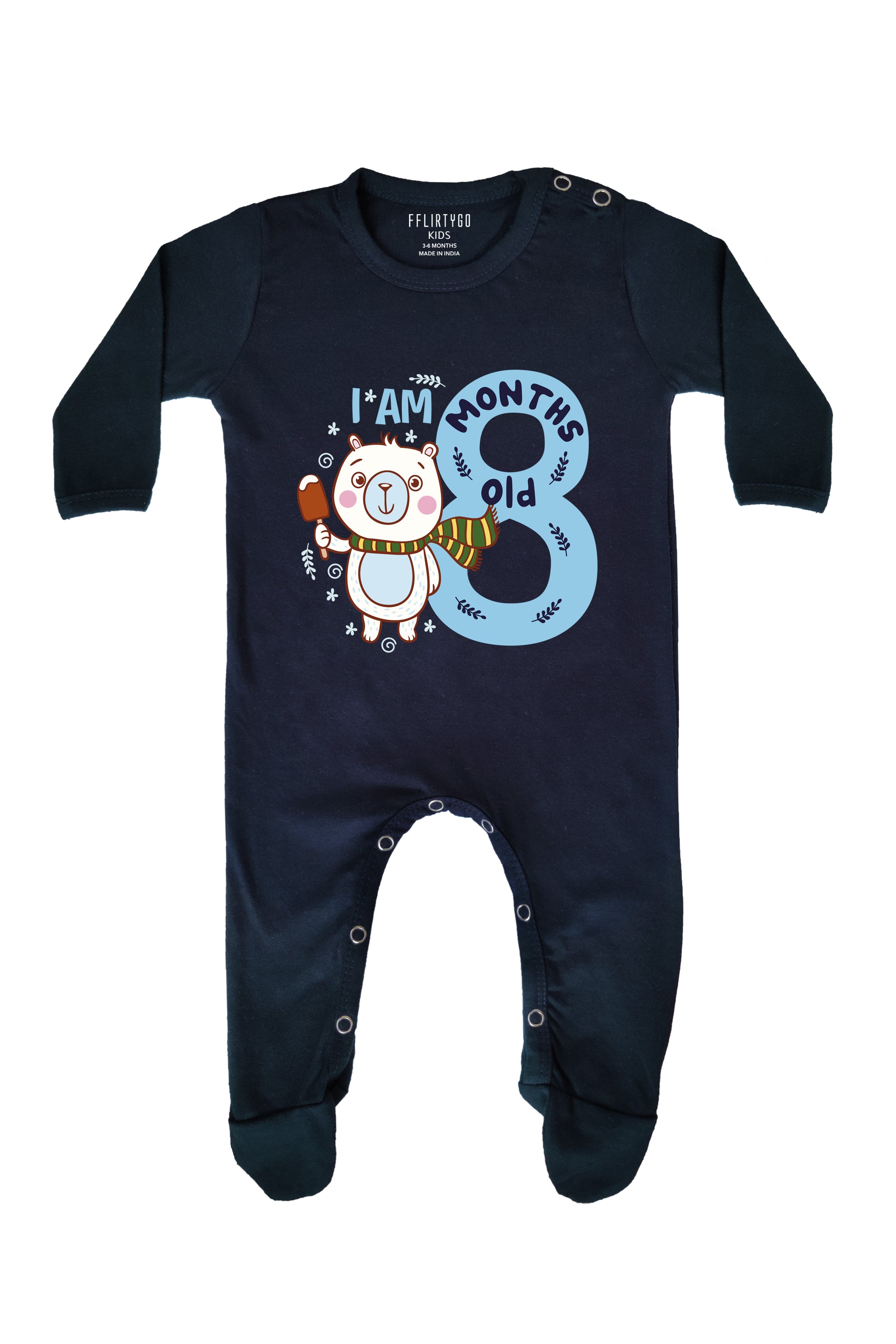 I Am 8 Months Old Baby Romper | Onesies