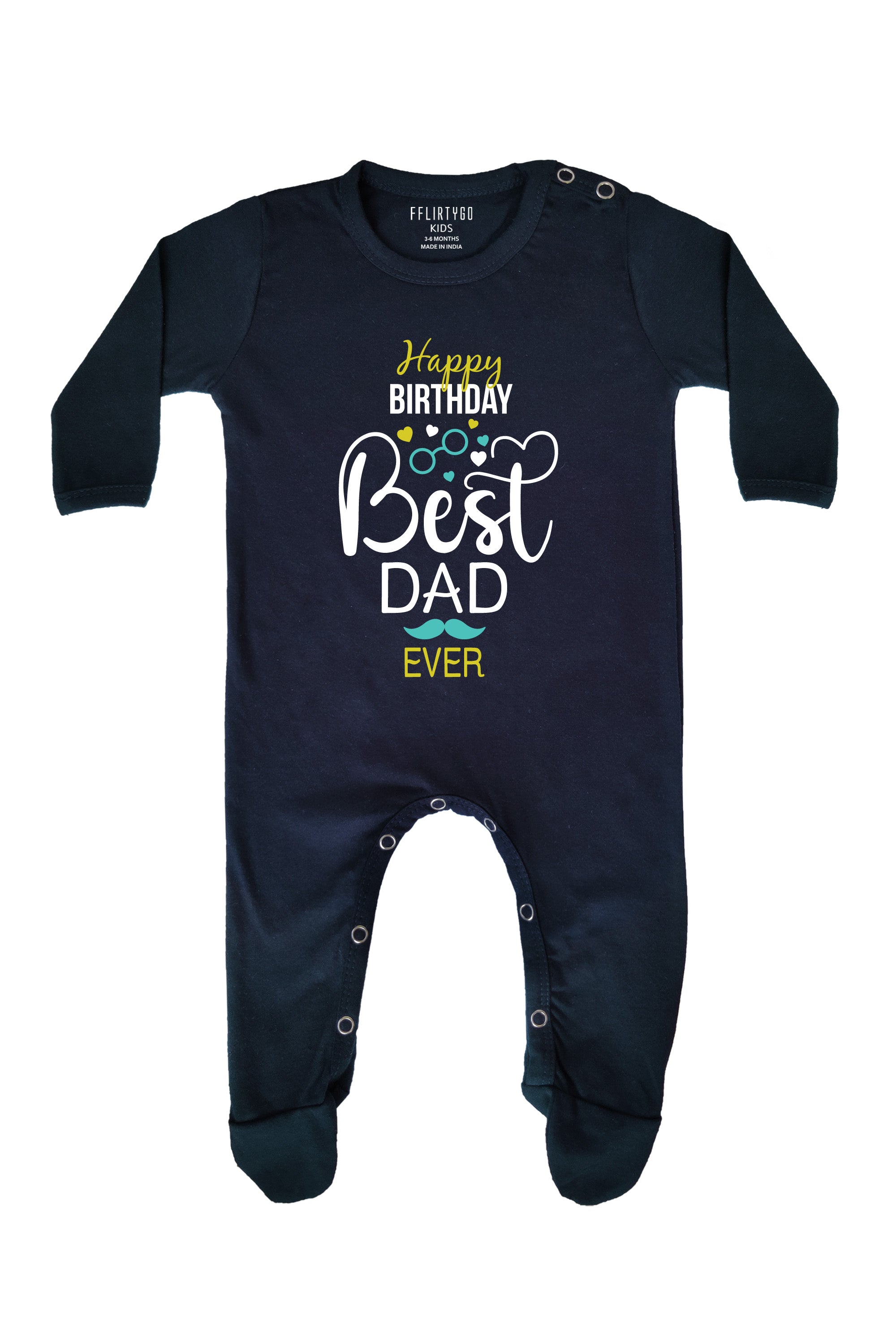 Happy Birthday Best Dad Ever Baby Romper | Onesies