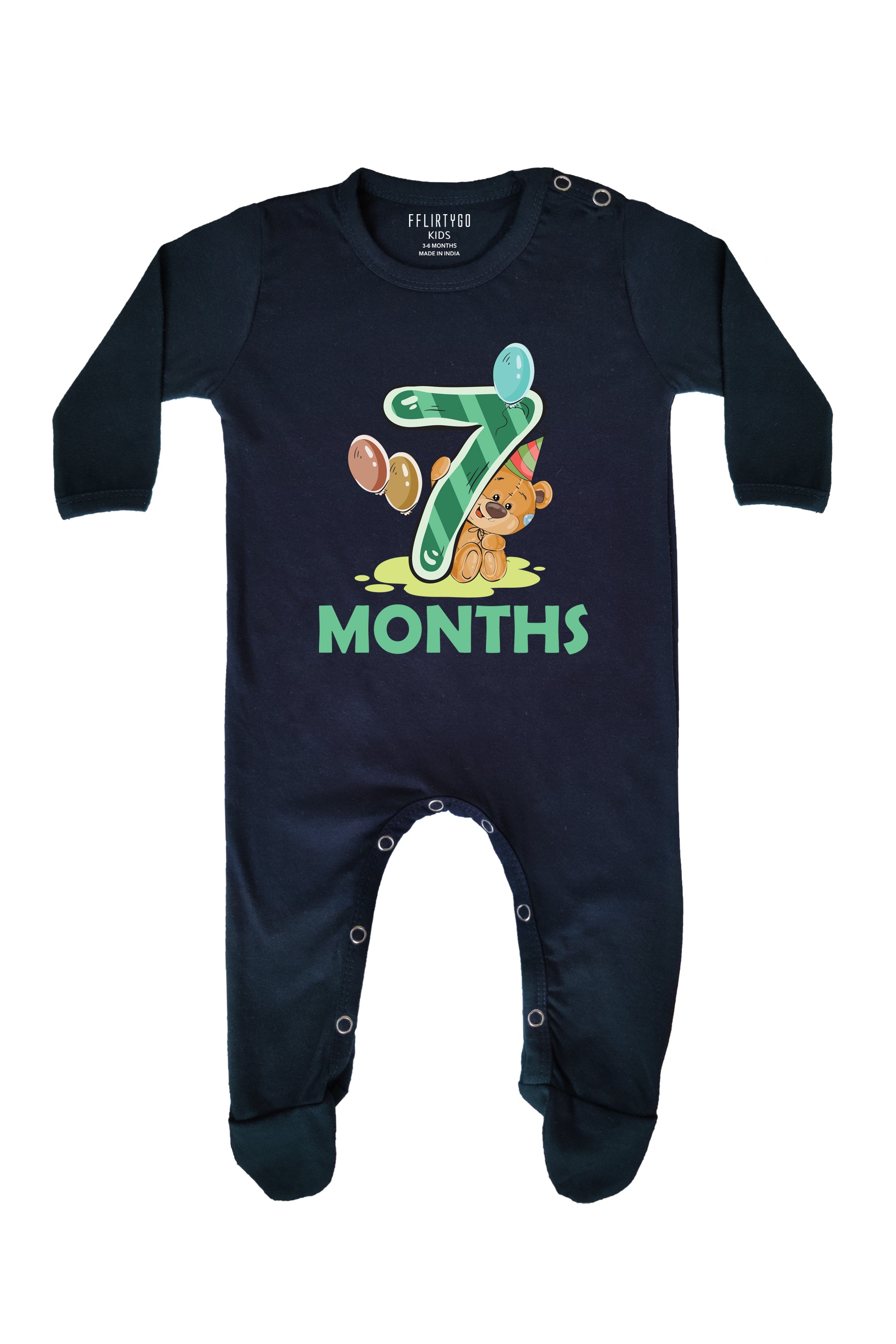 Seven Months Milestone Baby Romper | Onesies