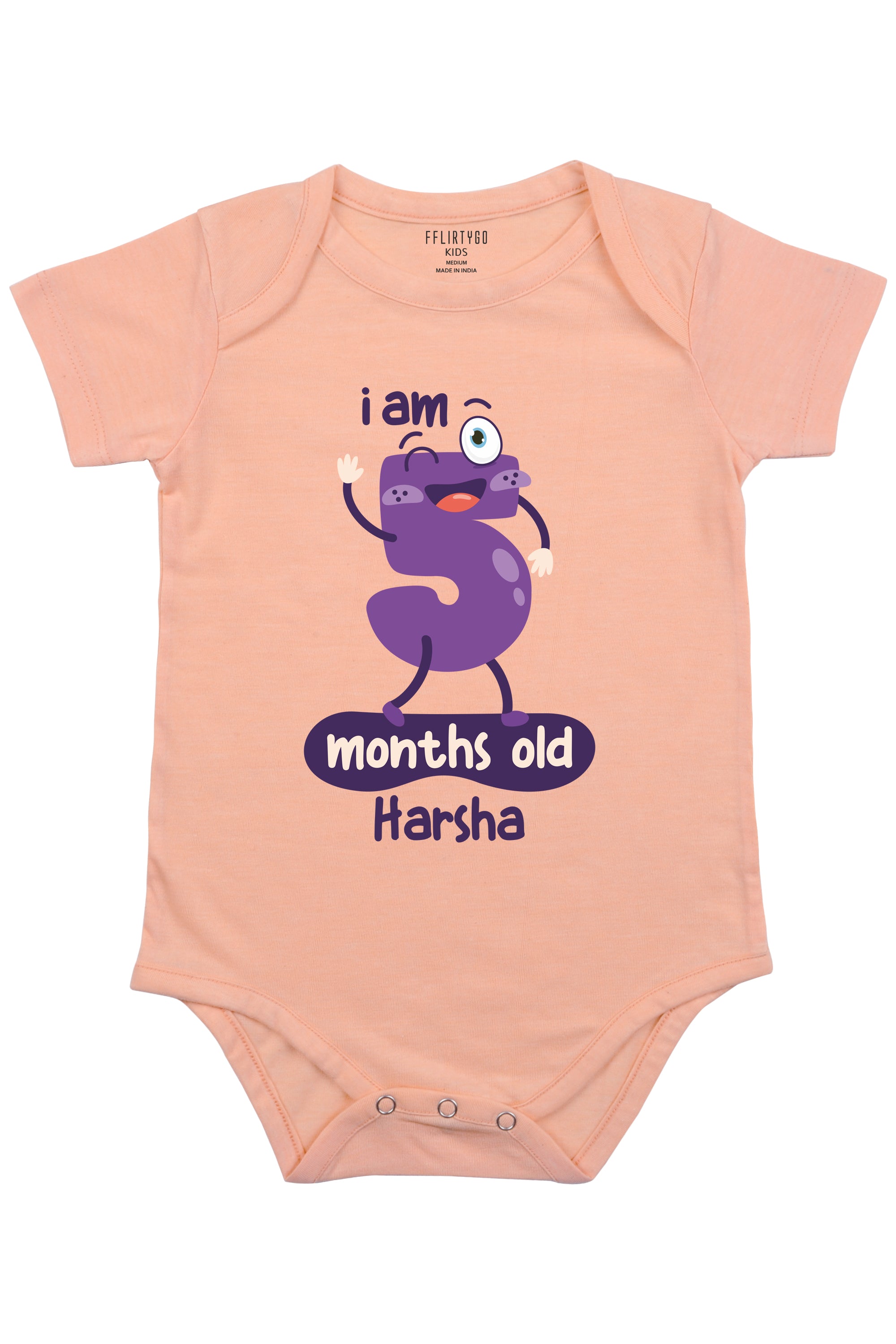 Five Month Milestone Baby Romper | Onesies w/ Custom Name