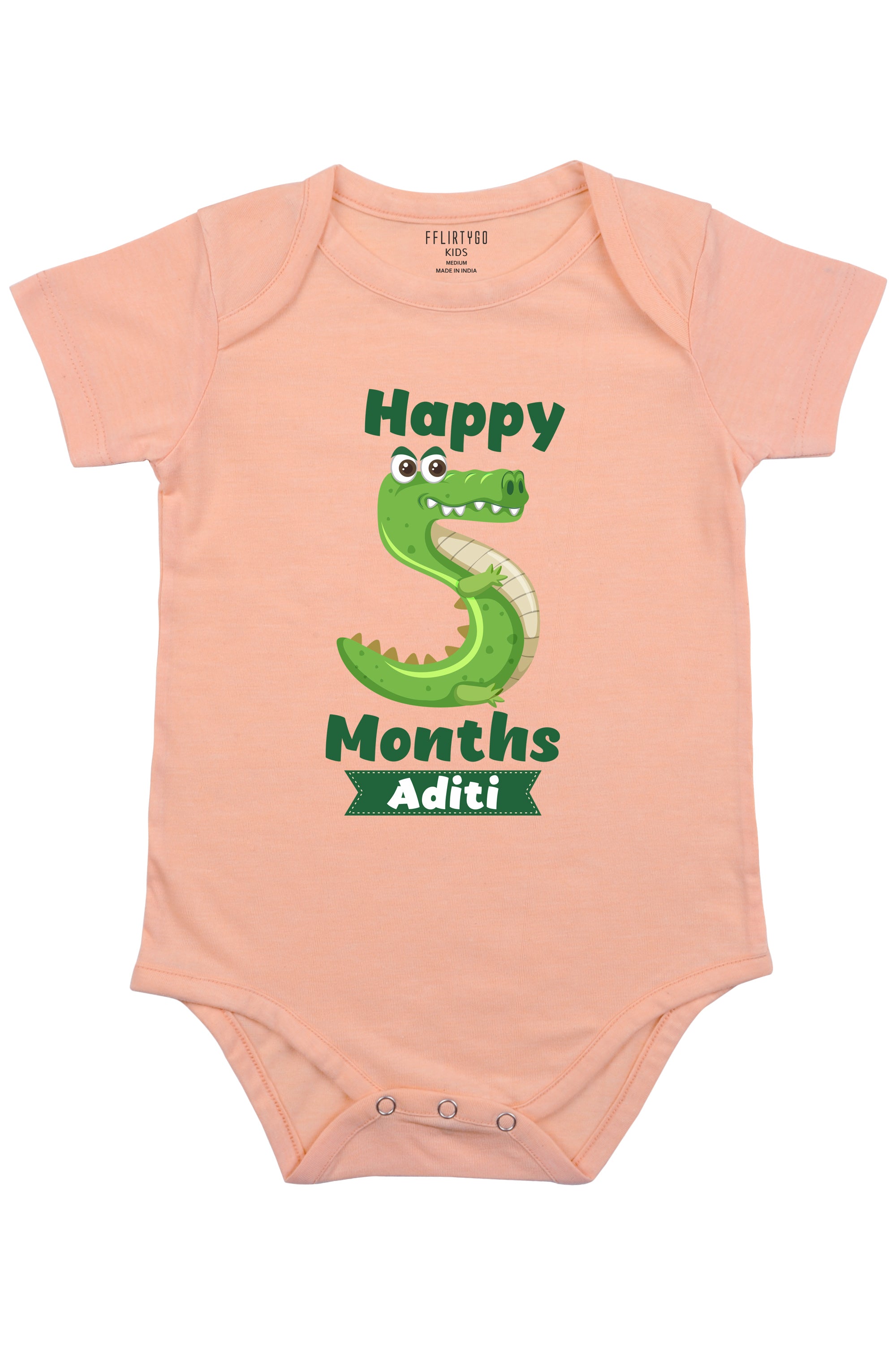 Five Month Milestone Baby Romper | Onesies w/ Custom Name