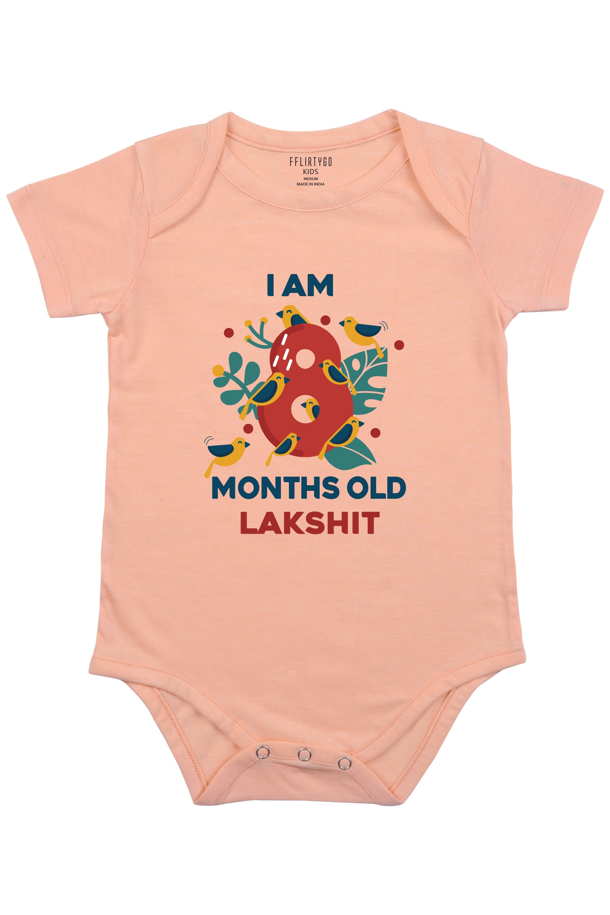 Eight Month Birthday Baby Romper | Onesies w/ Custom Name