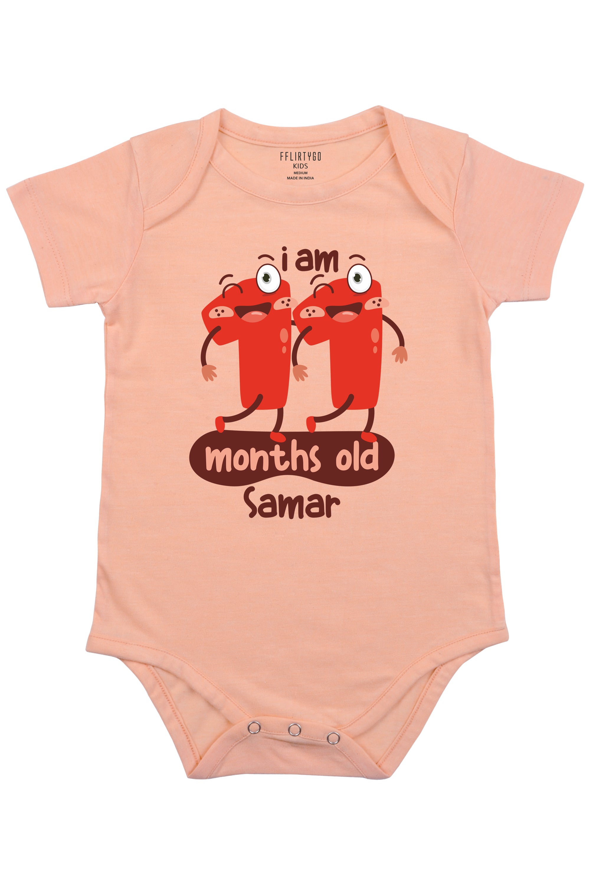 Eleven Month Milestone Baby Romper | Onesies w/ Custom Name