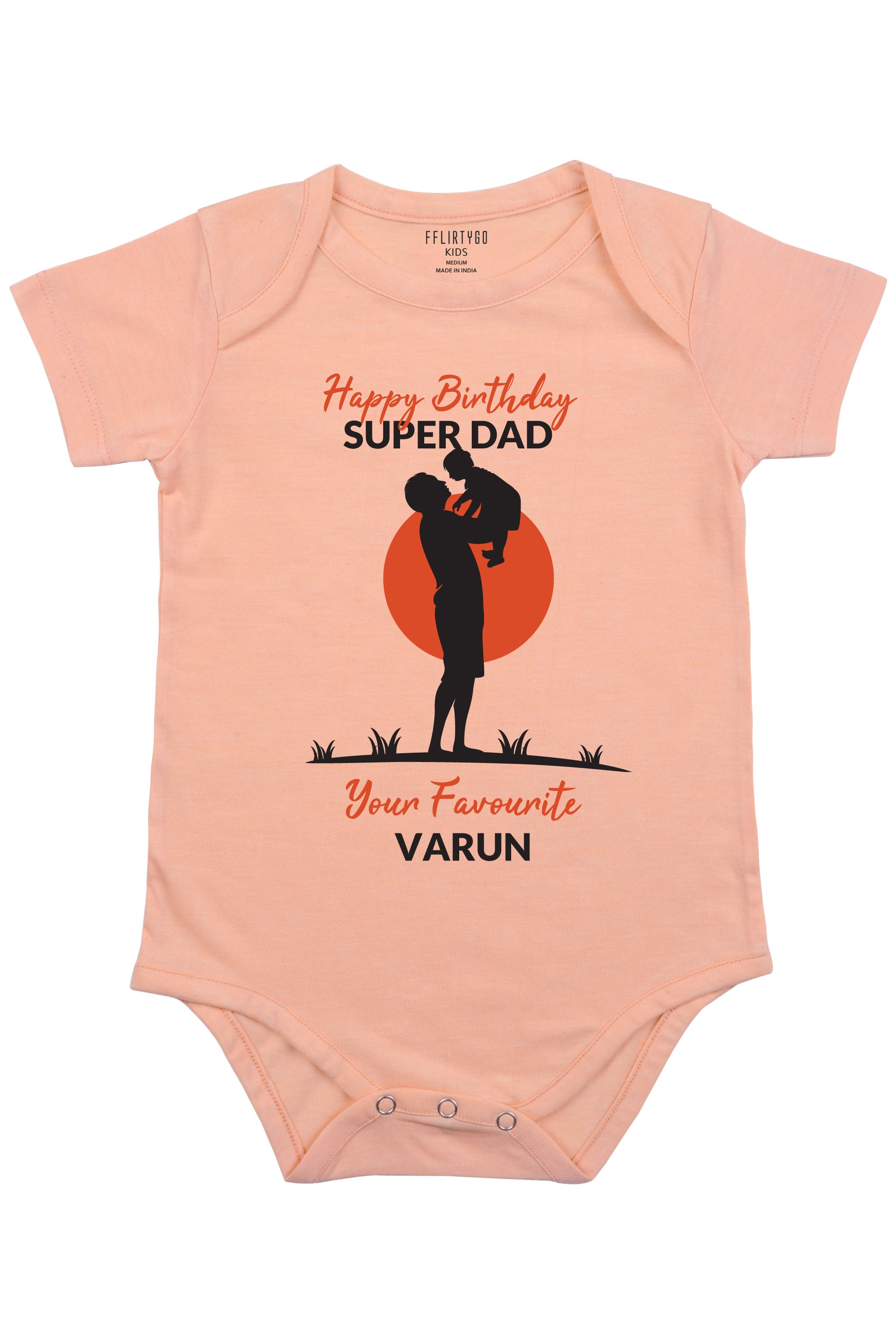 Happy Birthday Super Dad Baby Romper | Onesies w/ Custom Name