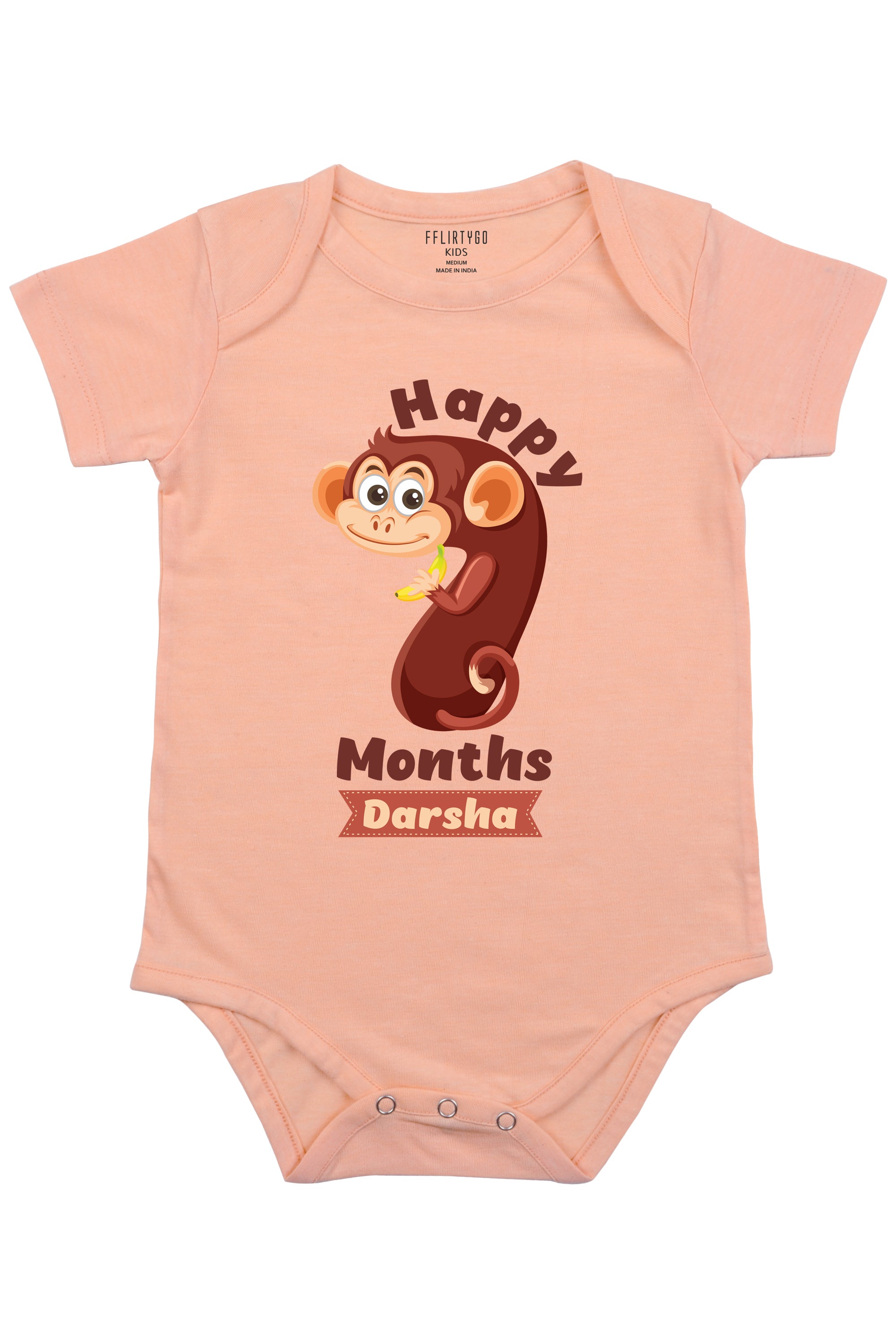 Seven Month Milestone Baby Romper | Onesies w/ Custom Name