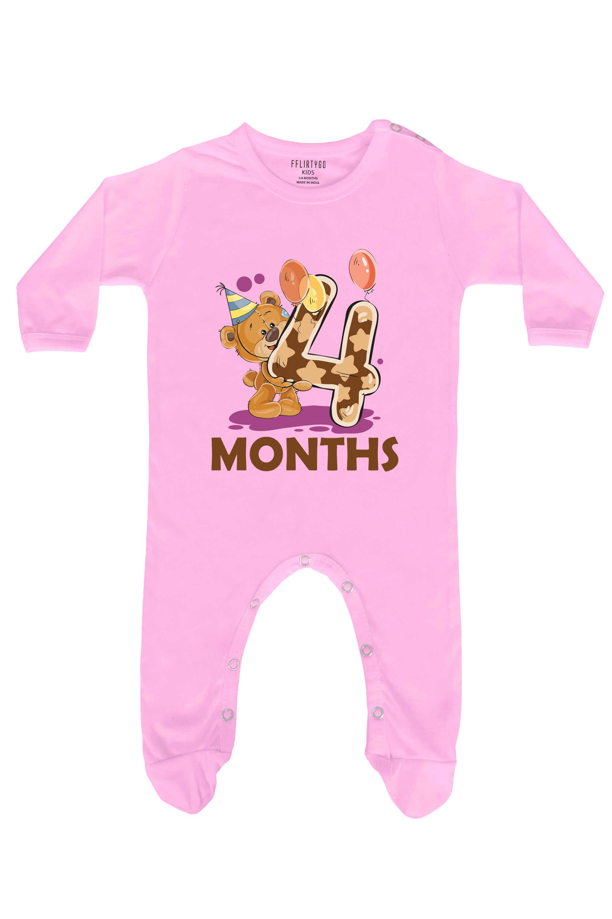 Four Months Milestone Baby Romper | Onesies