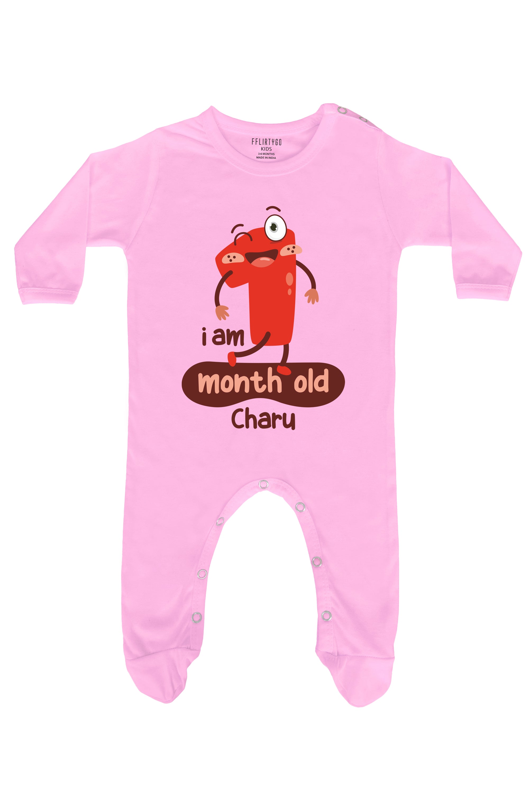 One Month Milestone Baby Romper | Onesies w/ Custom Name