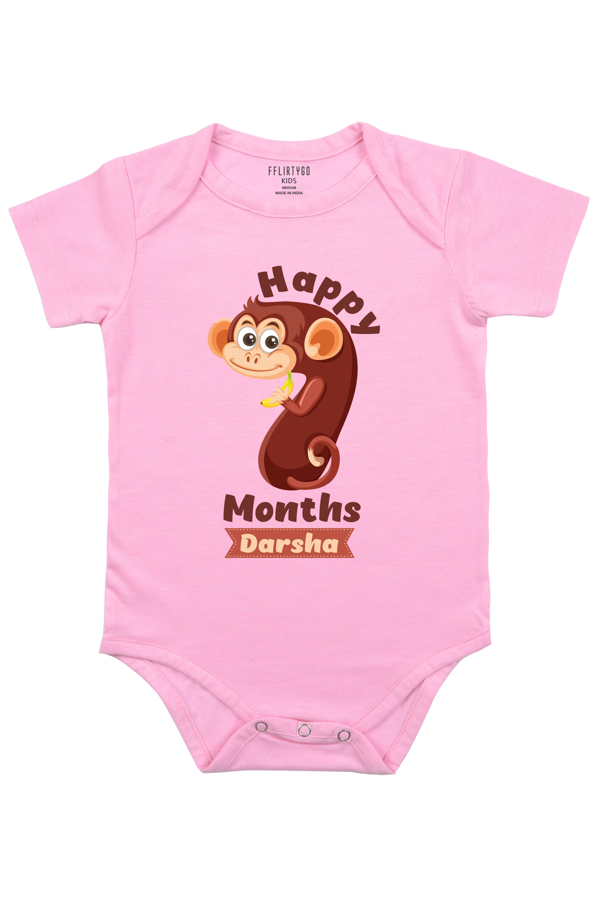 Seven Month Milestone Baby Romper | Onesies w/ Custom Name