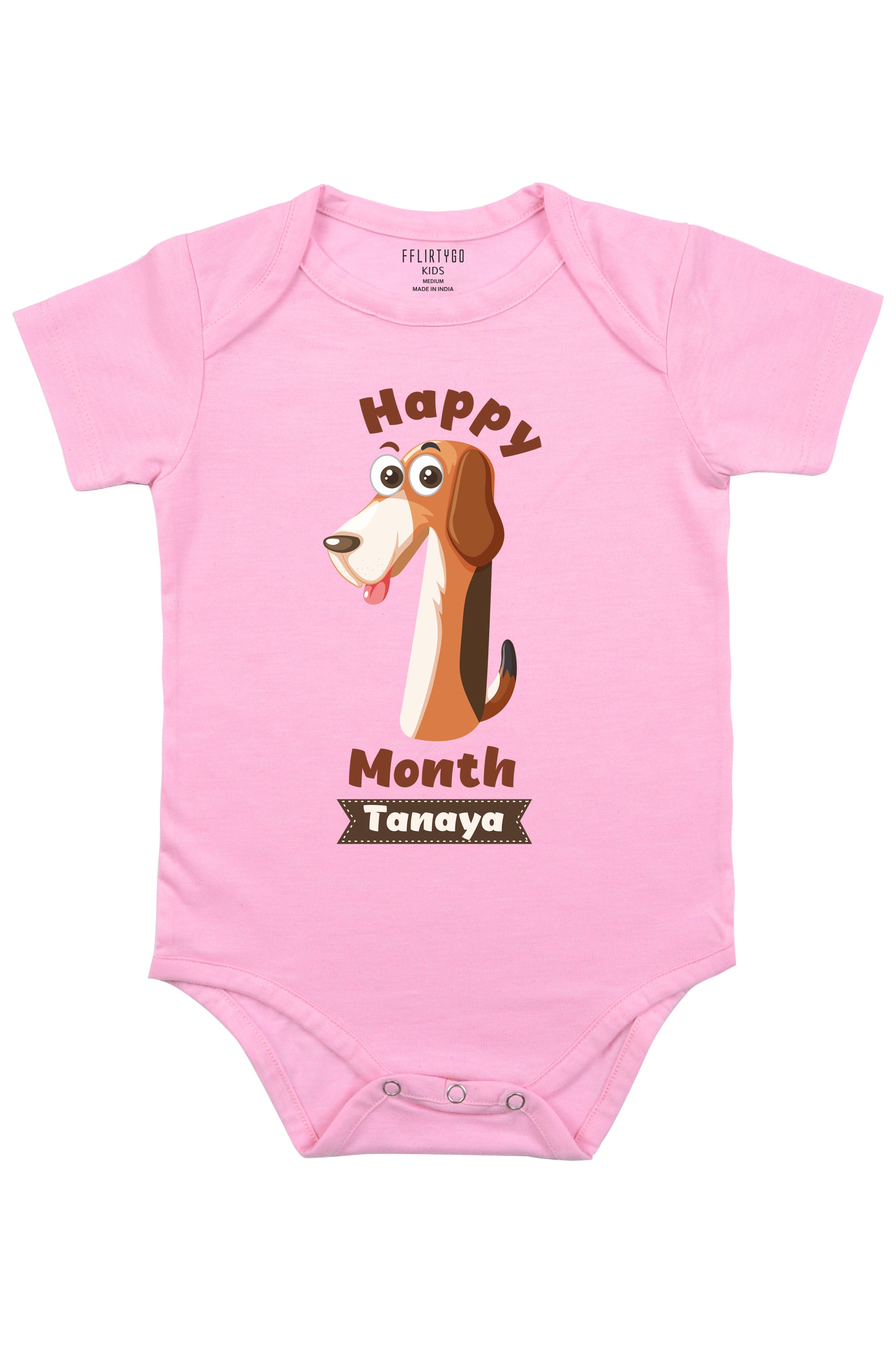 One Month Milestone Baby Romper | Onesies w/ Custom Name