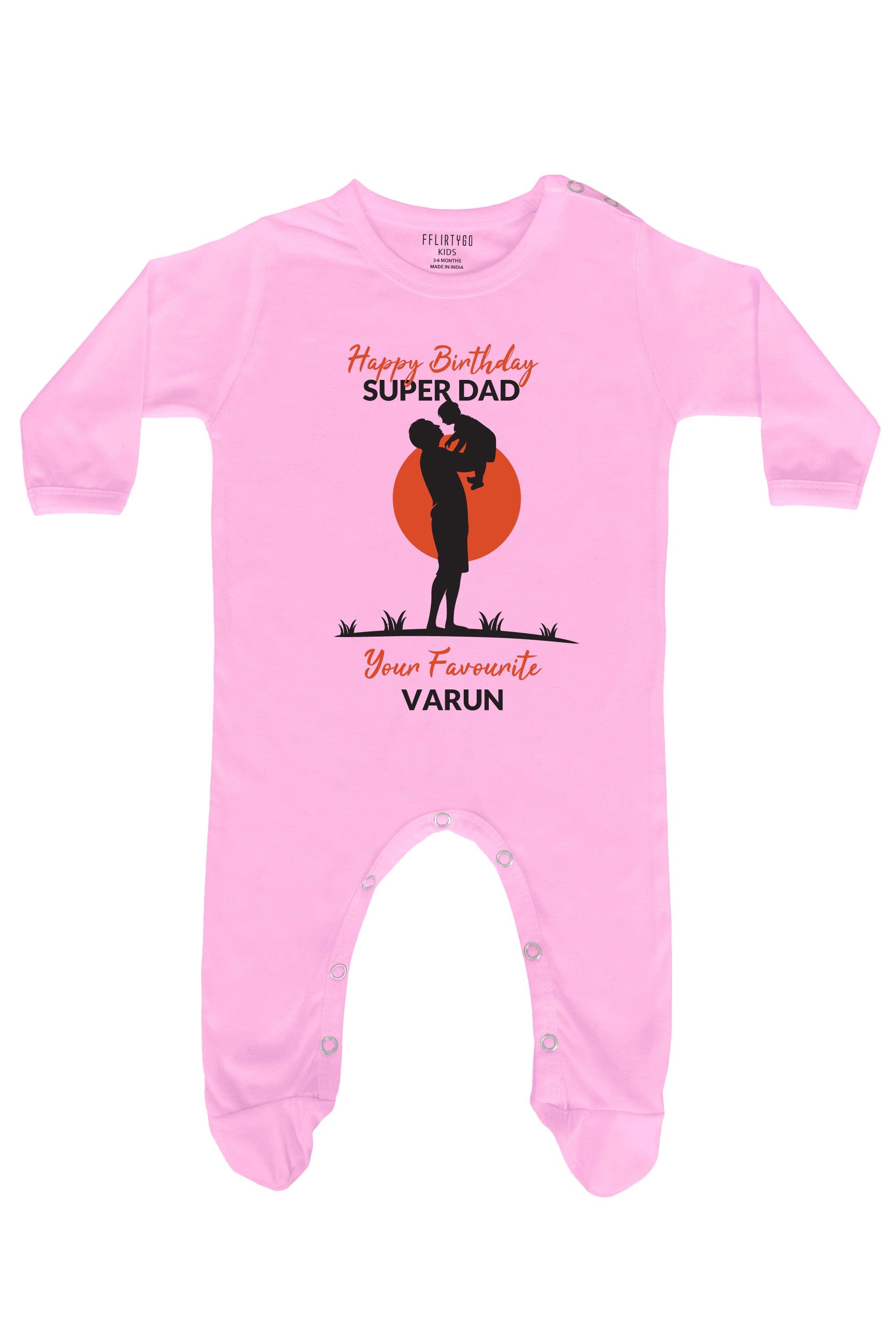 Happy Birthday Super Dad Baby Romper | Onesies w/ Custom Name