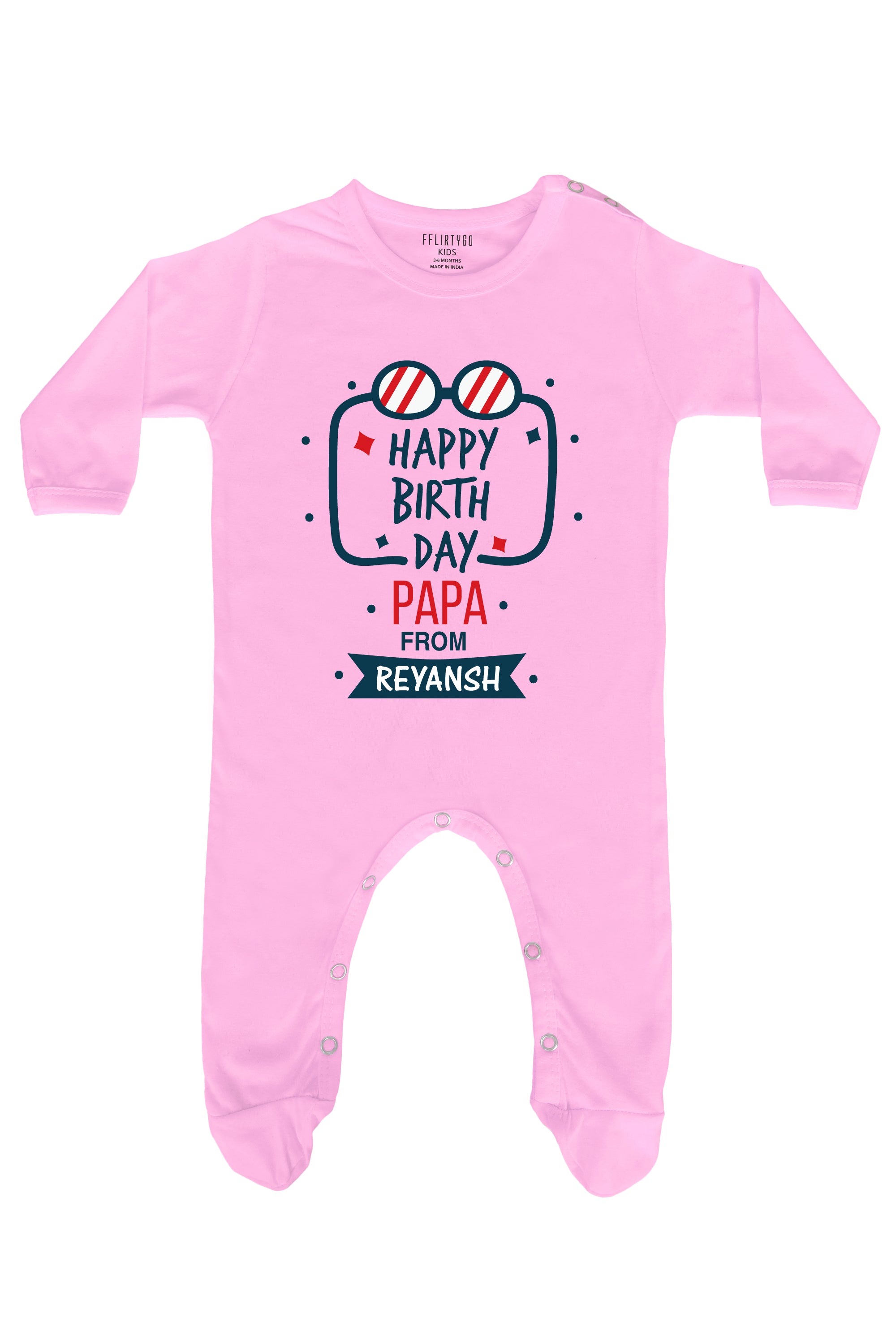 Happy Birthday Papa  Baby Romper | Onesies w/ Custom Name