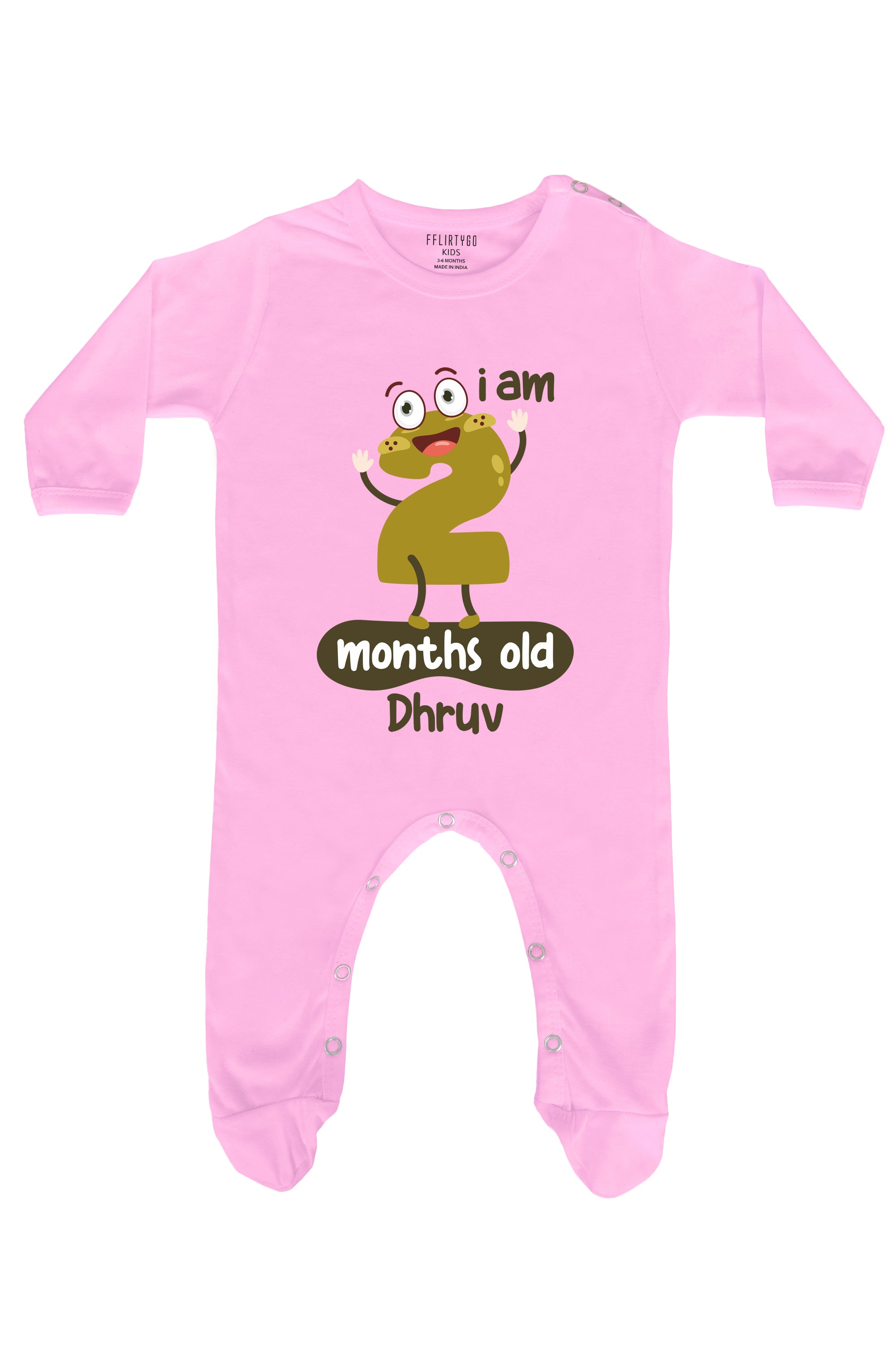 Two Months Milestone Baby Romper | Onesies w/ Custom Name