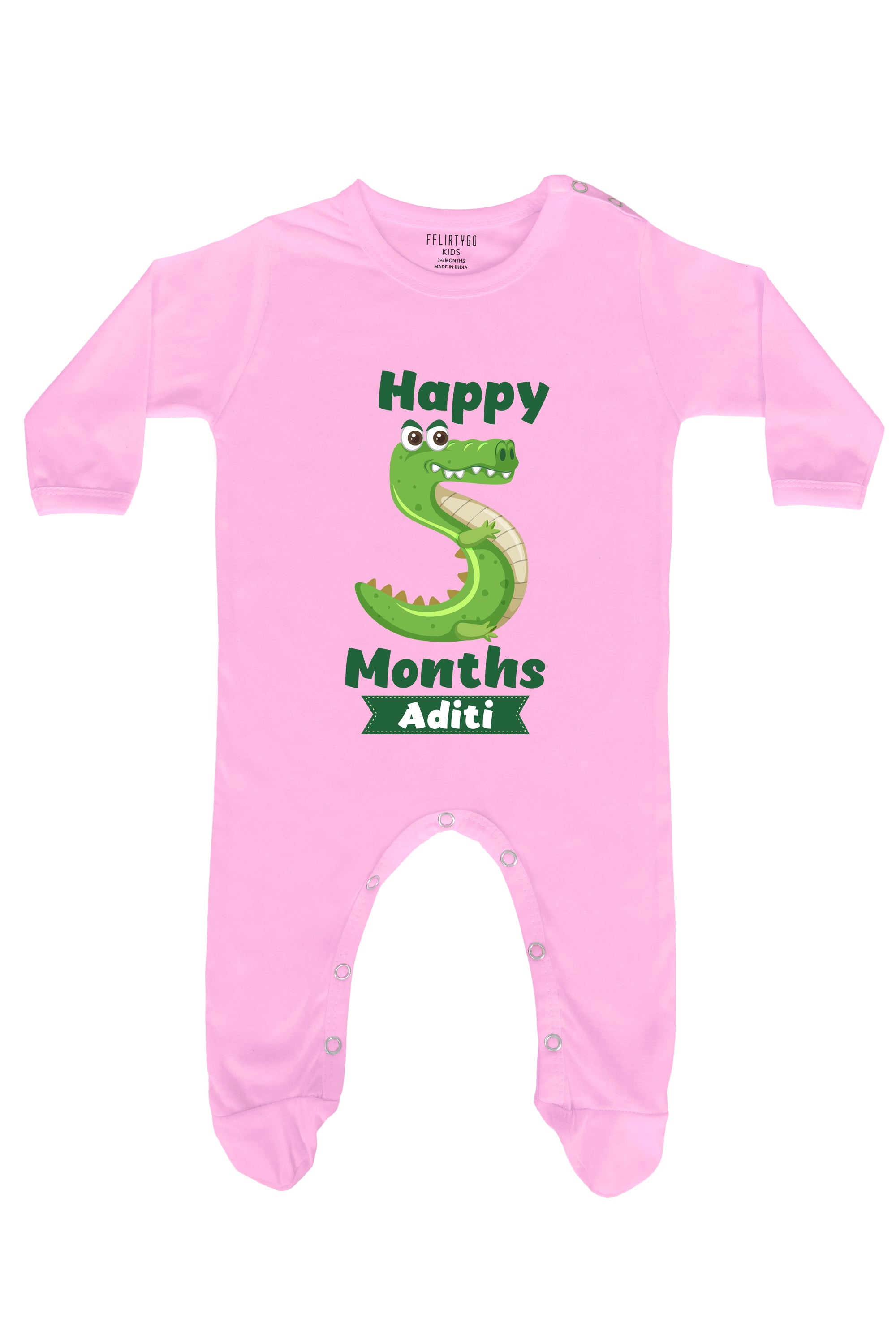 Five Month Milestone Baby Romper | Onesies w/ Custom Name