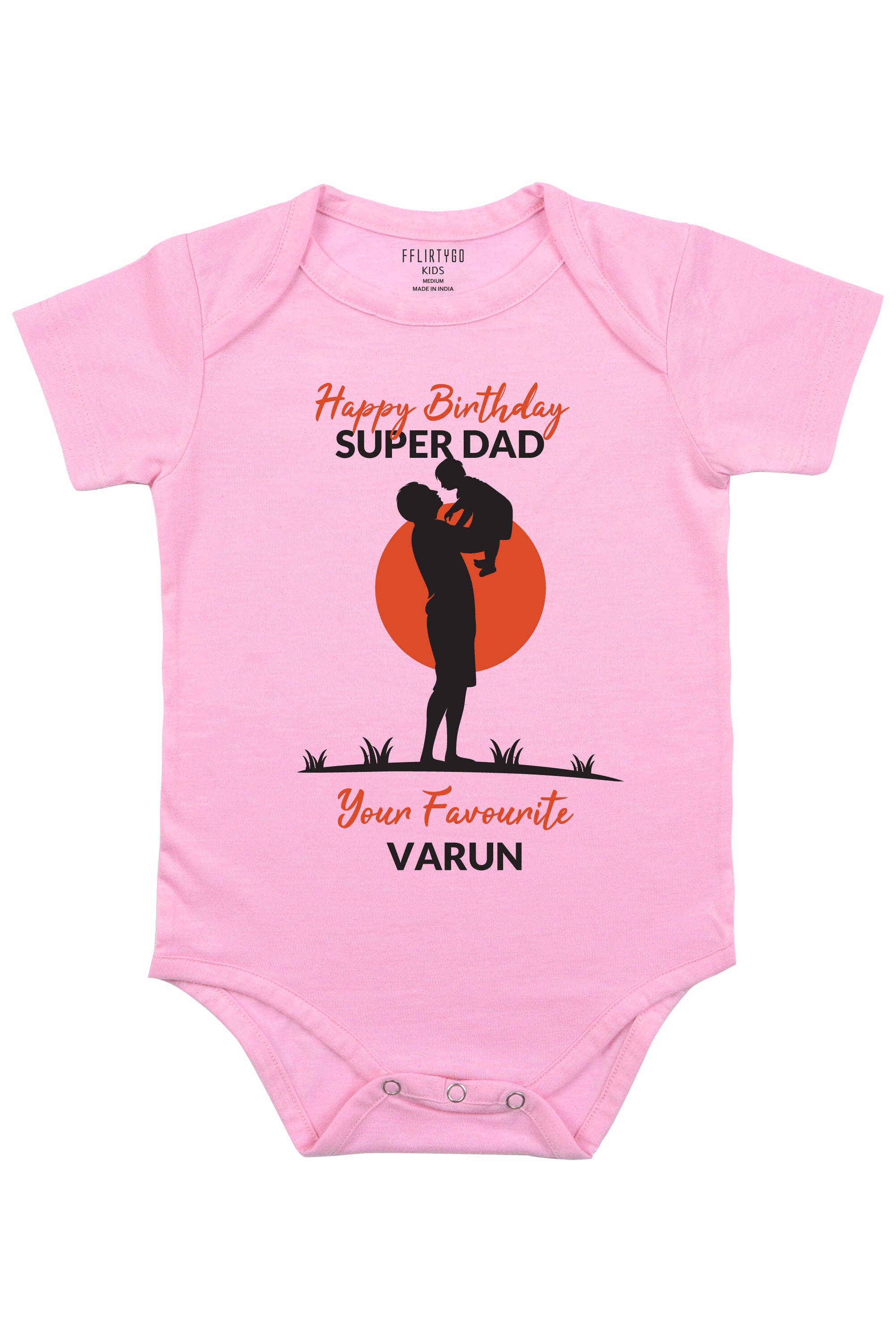 Happy Birthday Super Dad Baby Romper | Onesies w/ Custom Name