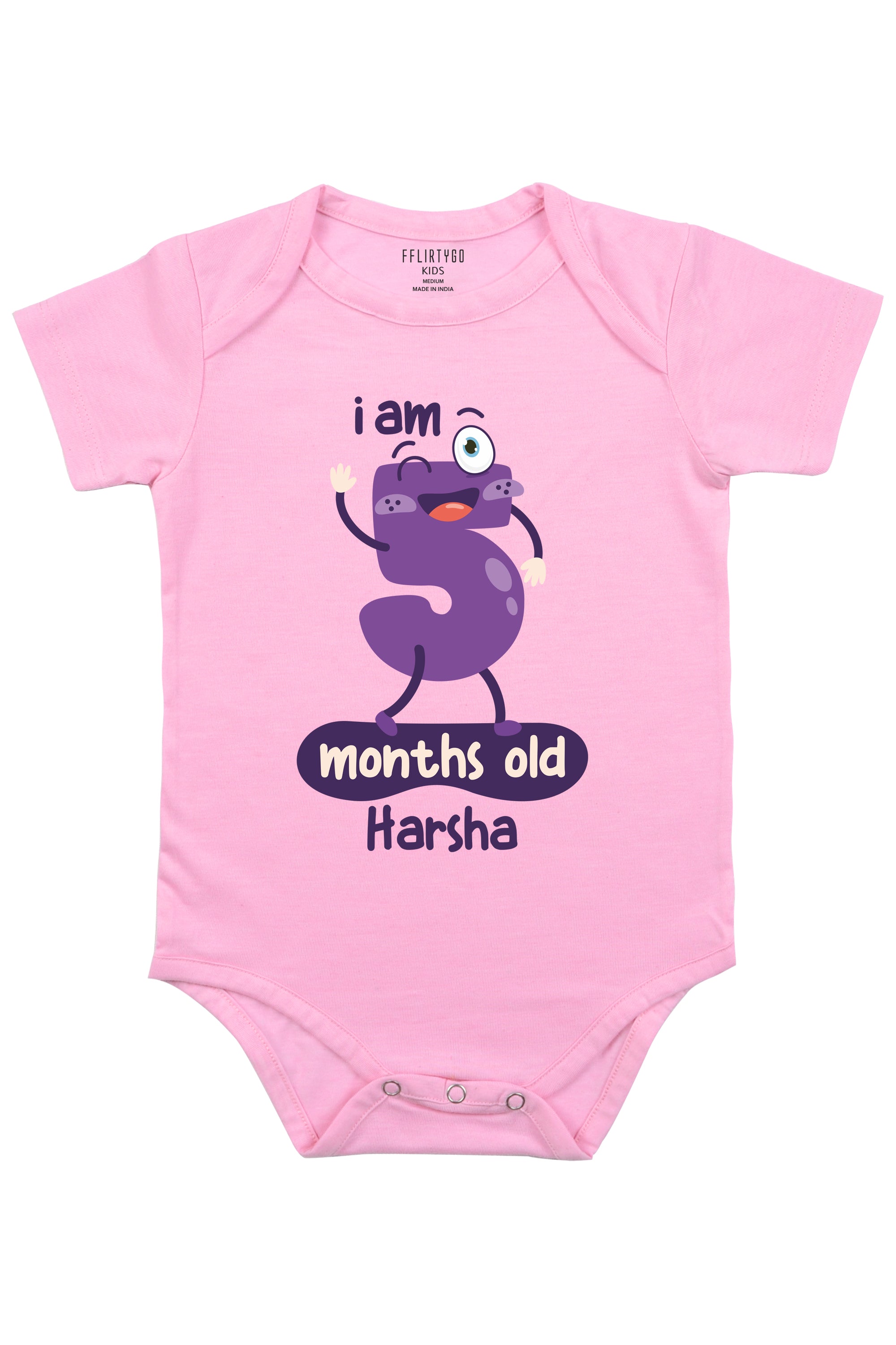 Five Month Milestone Baby Romper | Onesies w/ Custom Name