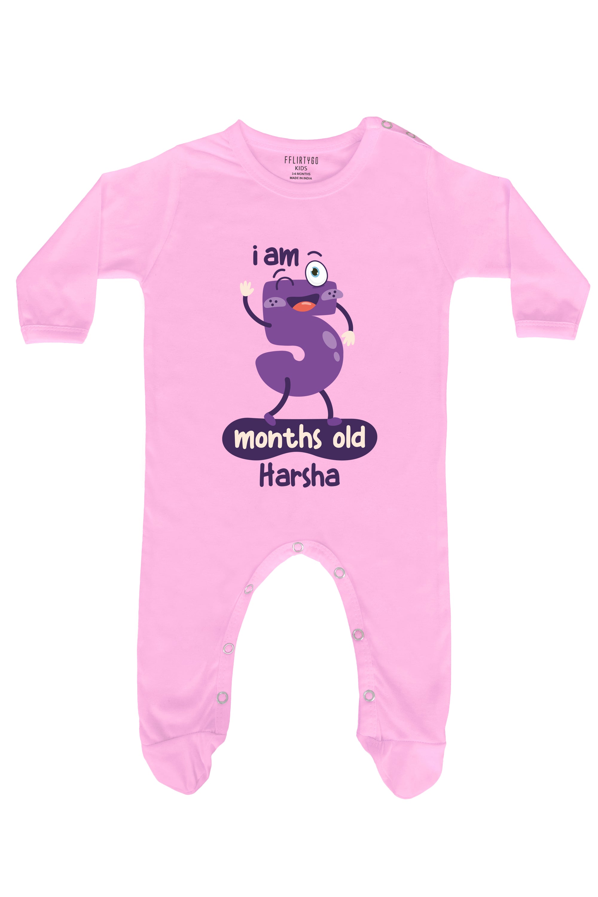 Five Month Milestone Baby Romper | Onesies w/ Custom Name