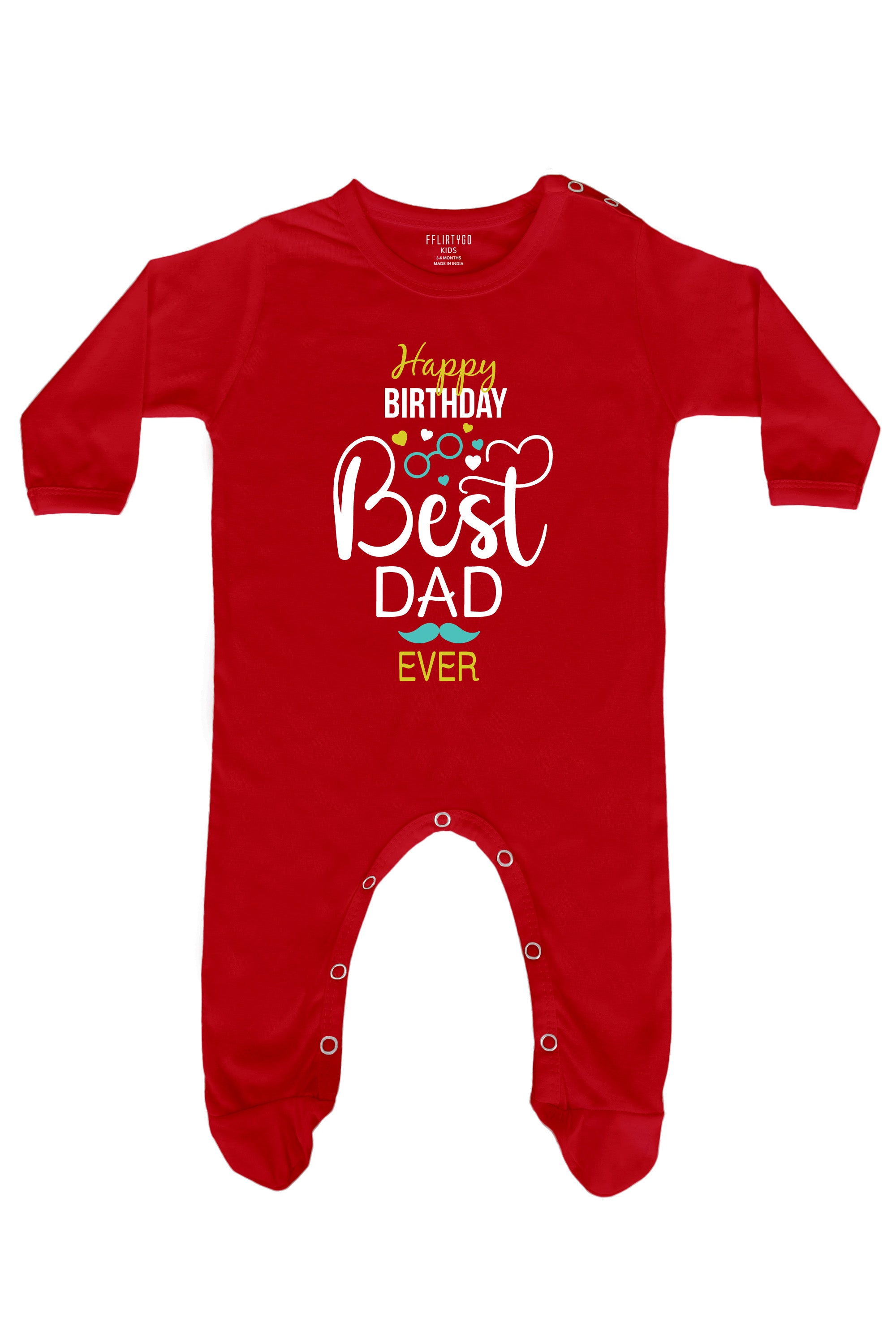 Happy Birthday Best Dad Ever Baby Romper | Onesies