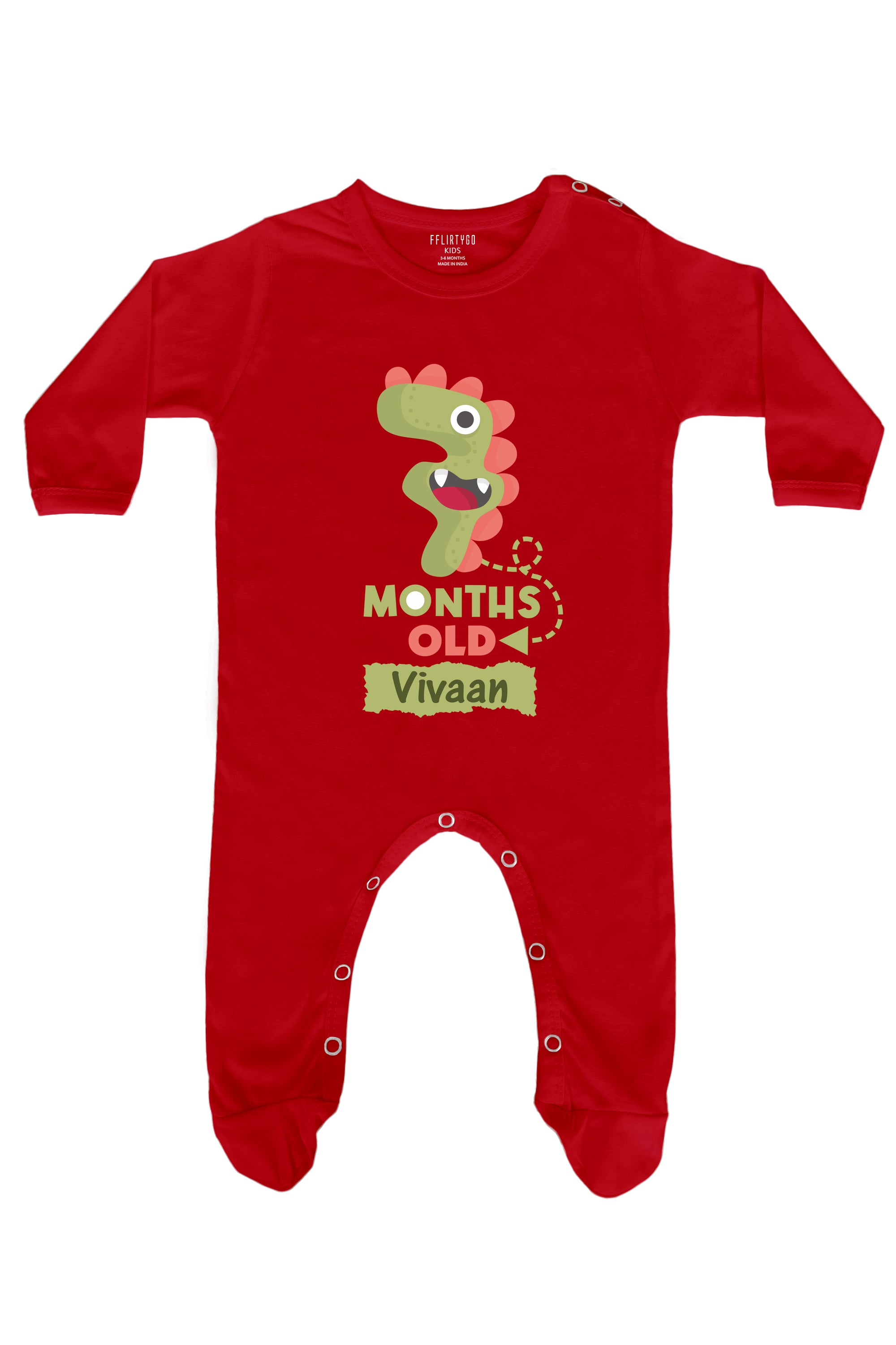 Seven Month Milestone Baby Romper | Onesies w/ Custom Name