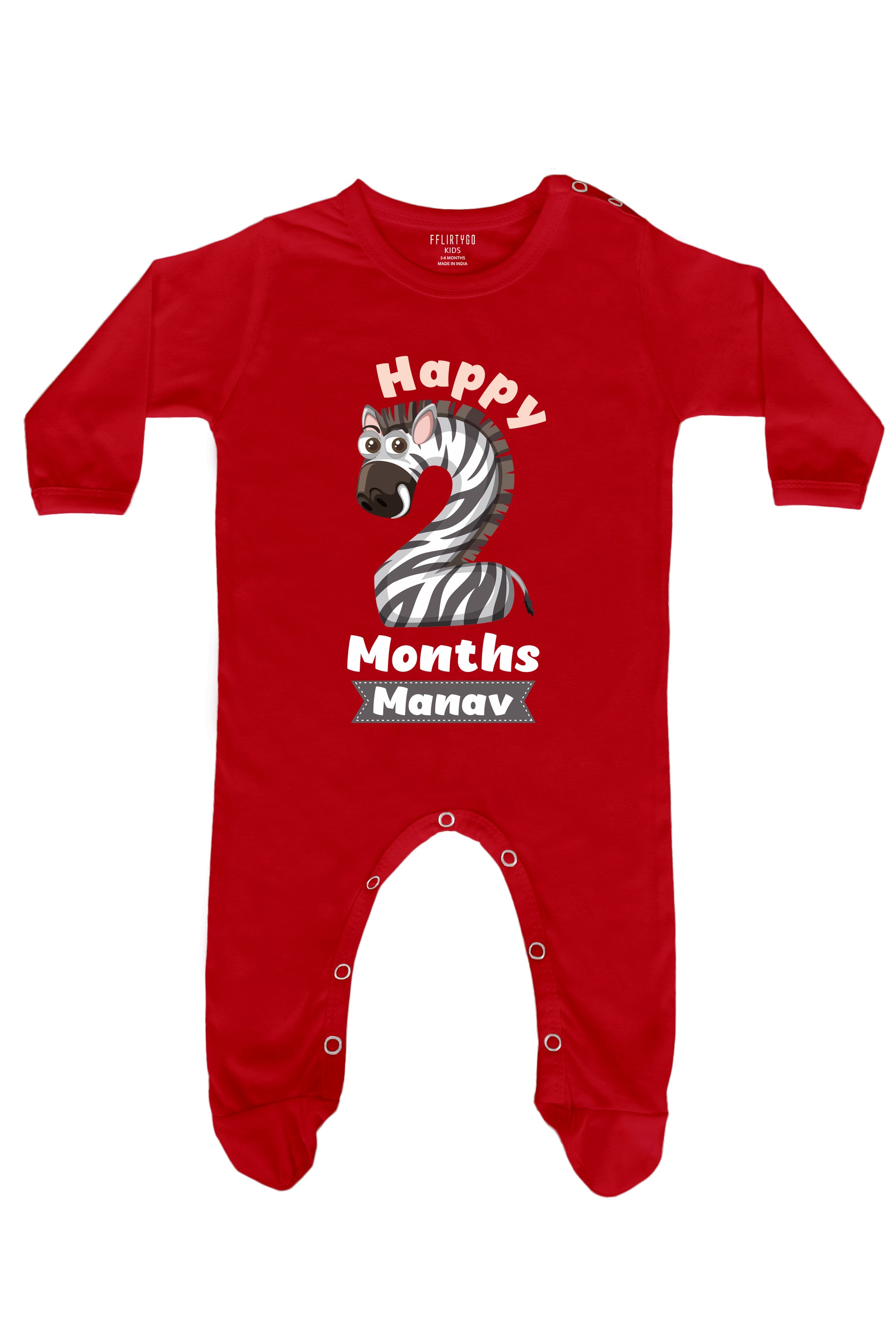 Two Month Milestone Baby Romper | Onesies w/ Custom Name