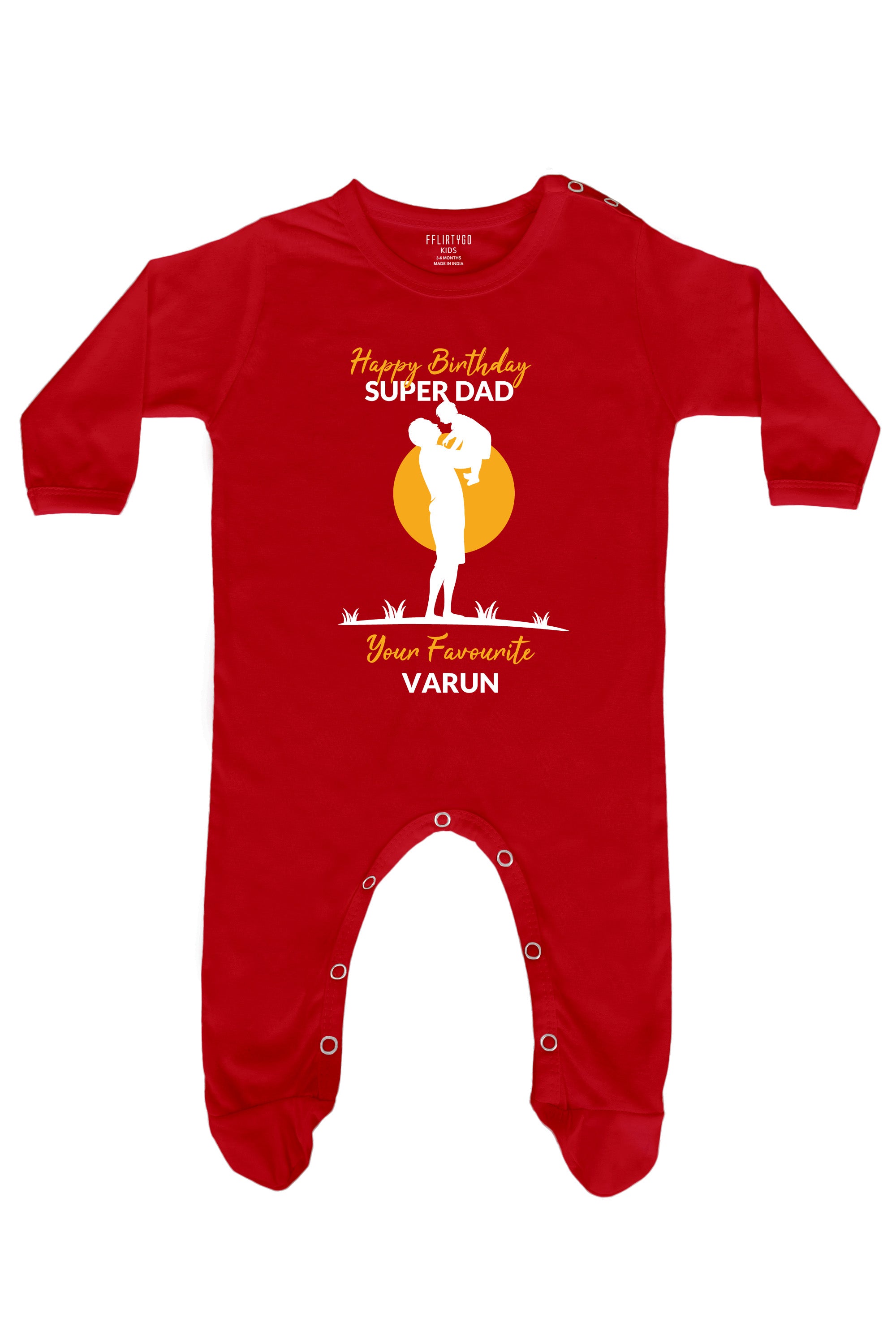 Happy Birthday Super Dad Baby Romper | Onesies w/ Custom Name