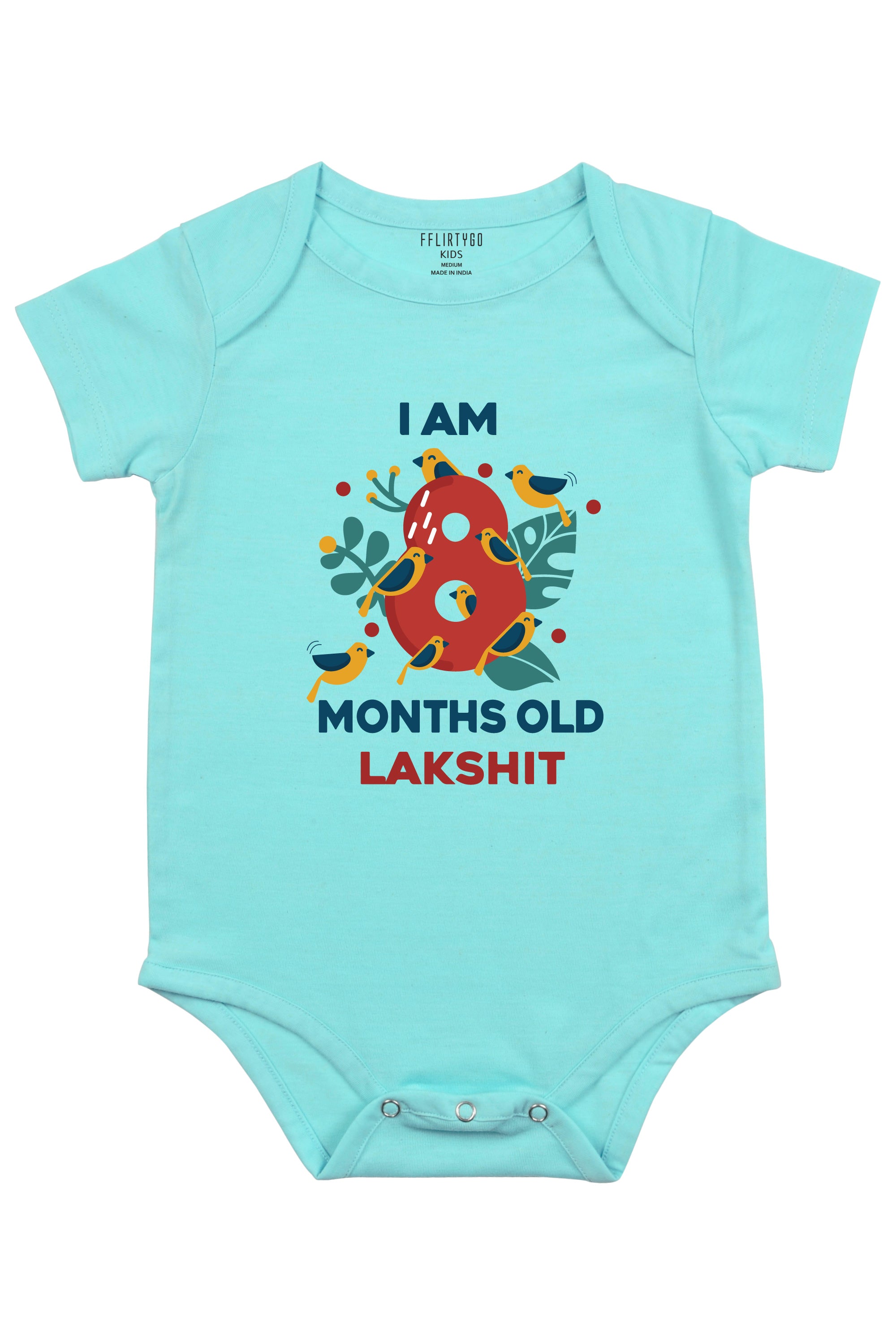 Eight Month Birthday Baby Romper | Onesies w/ Custom Name