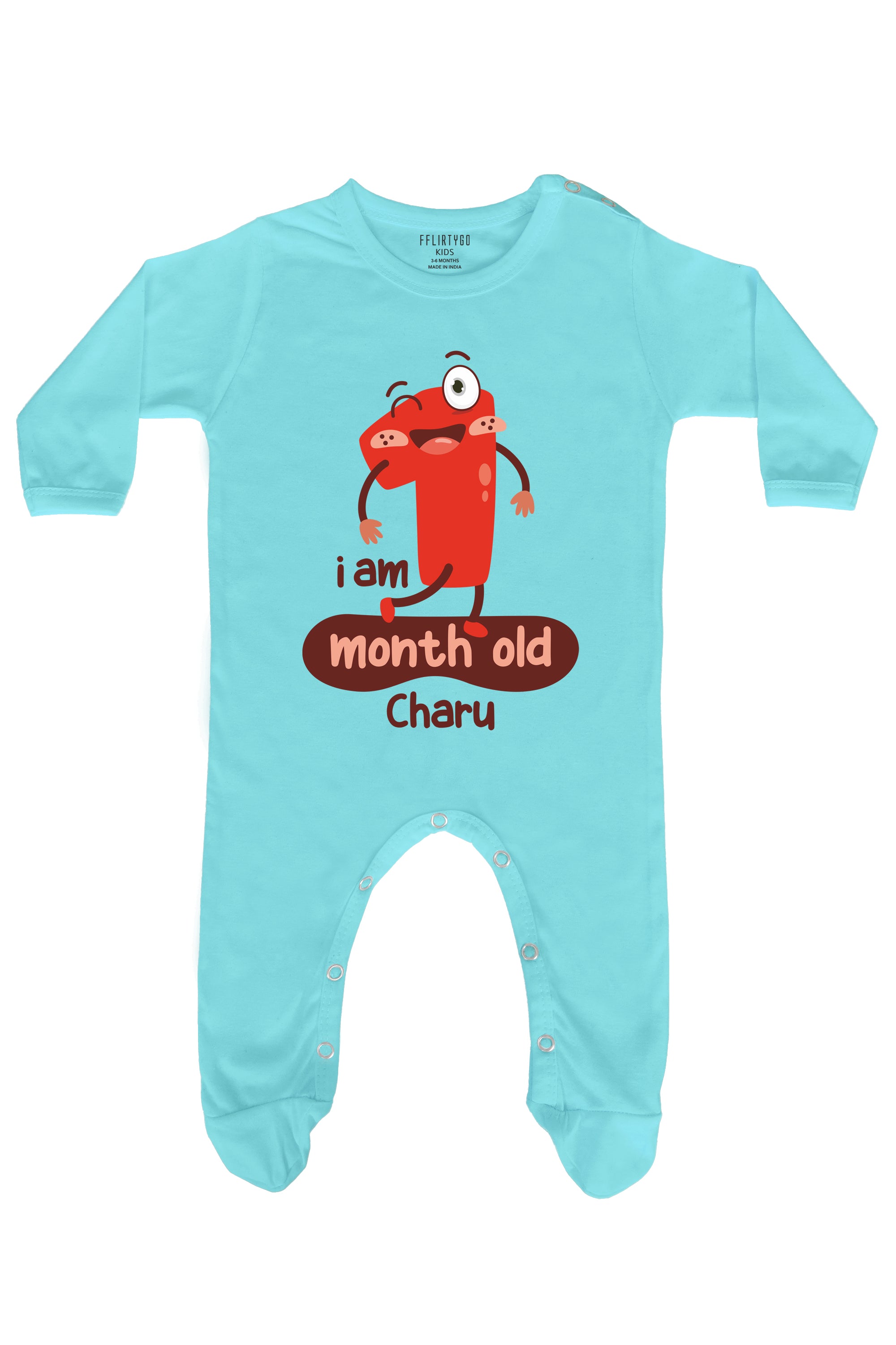 One Month Milestone Baby Romper | Onesies w/ Custom Name