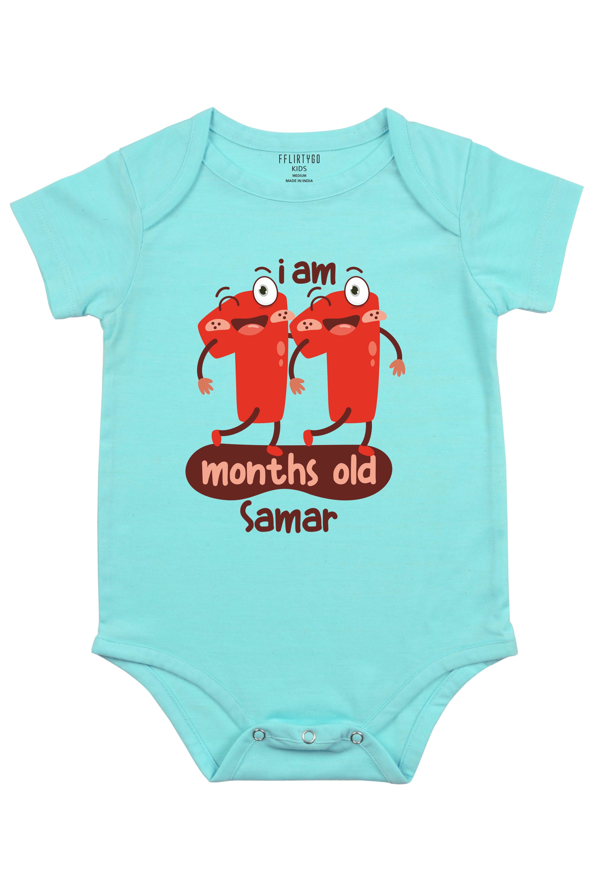 Eleven Month Milestone Baby Romper | Onesies w/ Custom Name