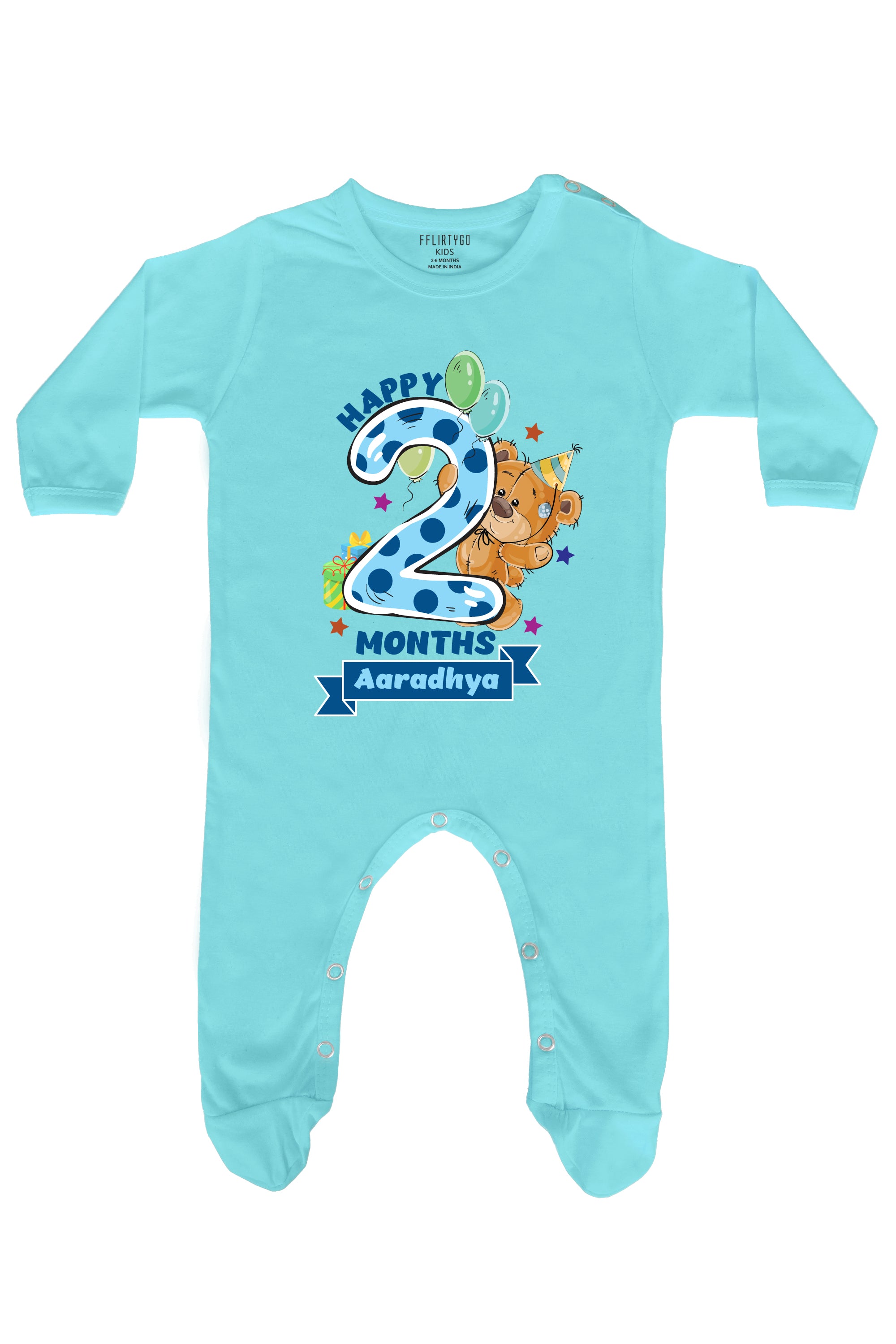 Two Months Milestone Baby Romper | Onesies w/ Custom Name