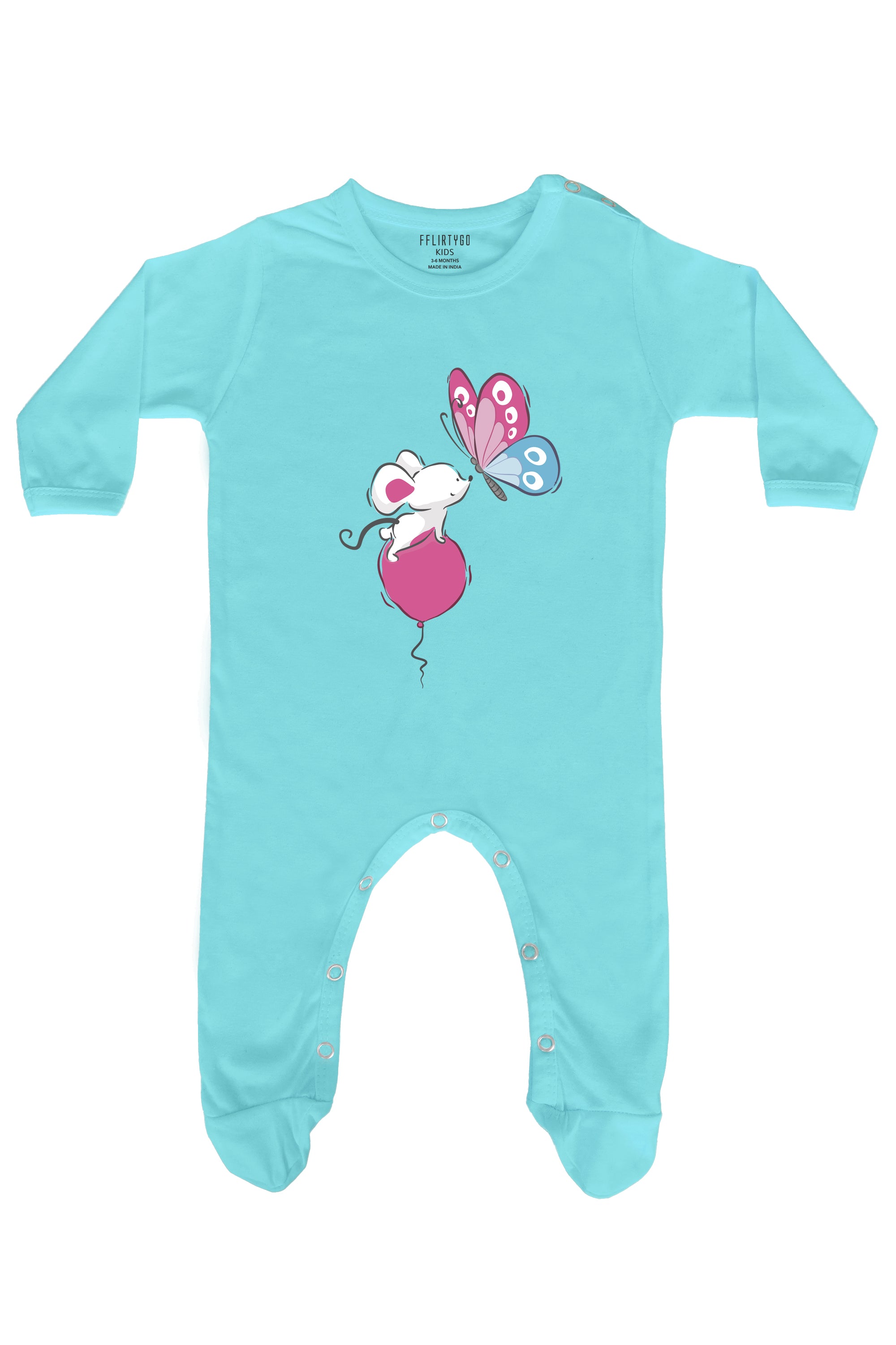 Rat On Balloon and Butterfly Baby Romper | Onesies