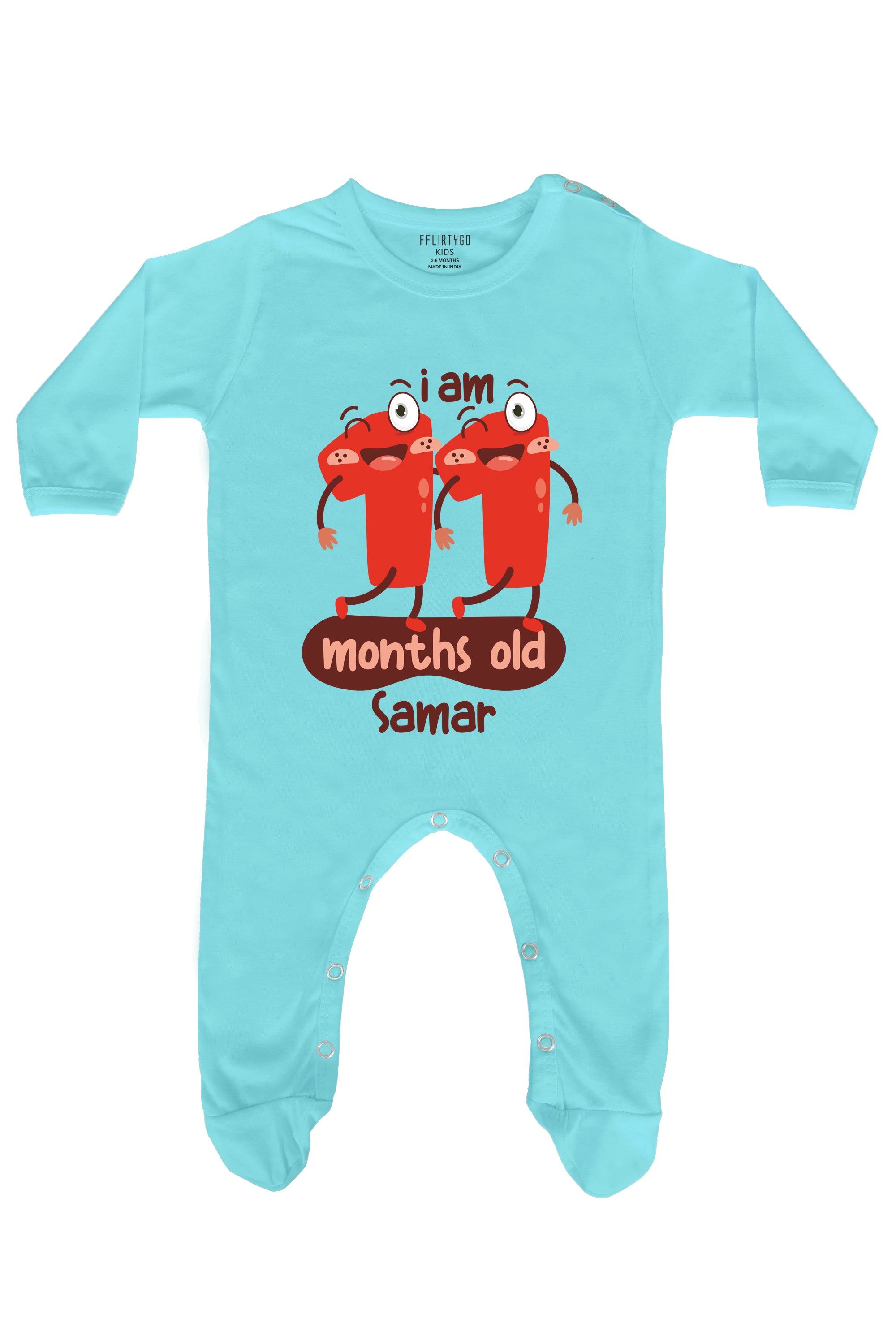 Eleven Month Milestone Baby Romper | Onesies w/ Custom Name