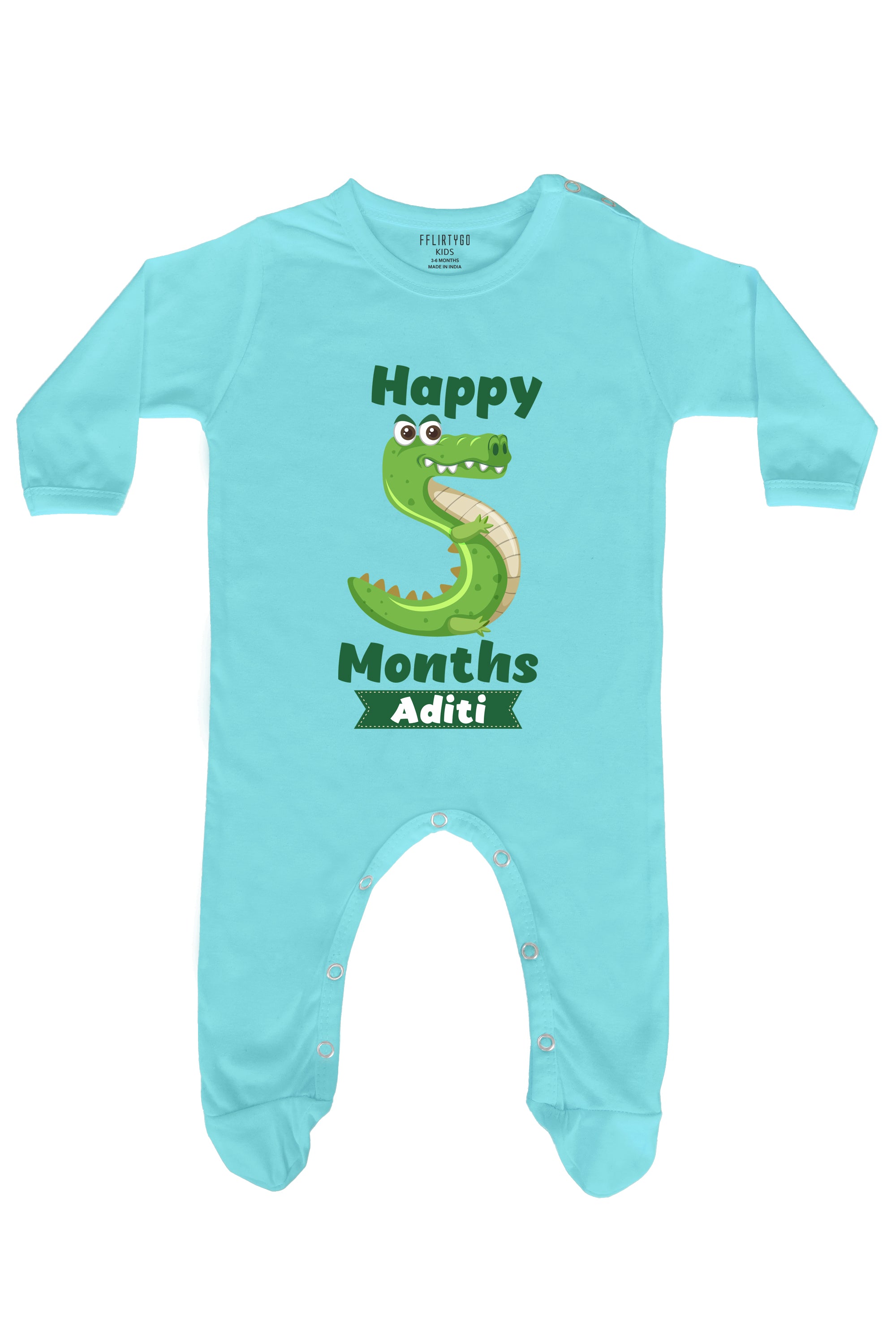 Five Month Milestone Baby Romper | Onesies w/ Custom Name