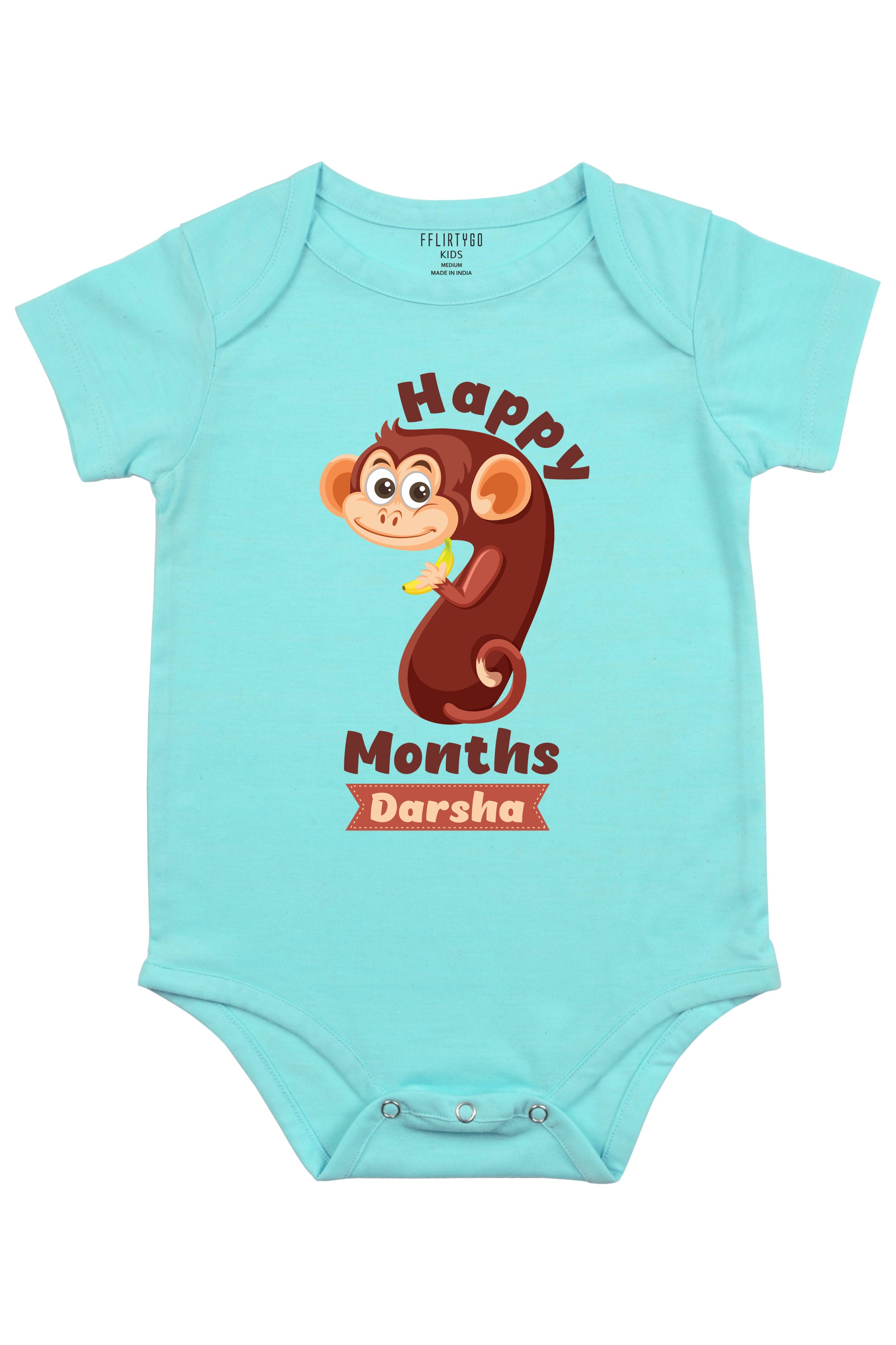 Seven Month Milestone Baby Romper | Onesies w/ Custom Name