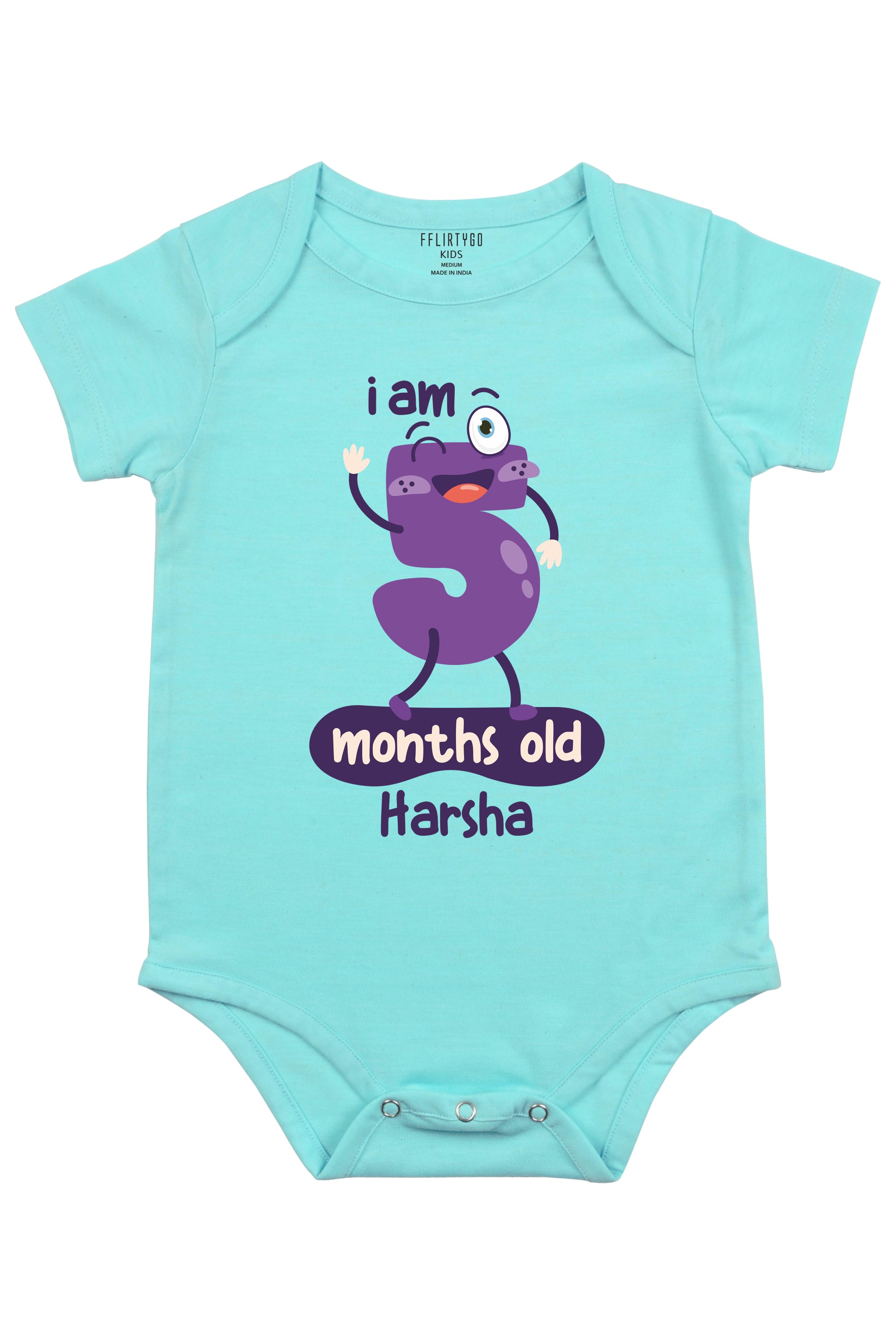 Five Month Milestone Baby Romper | Onesies w/ Custom Name