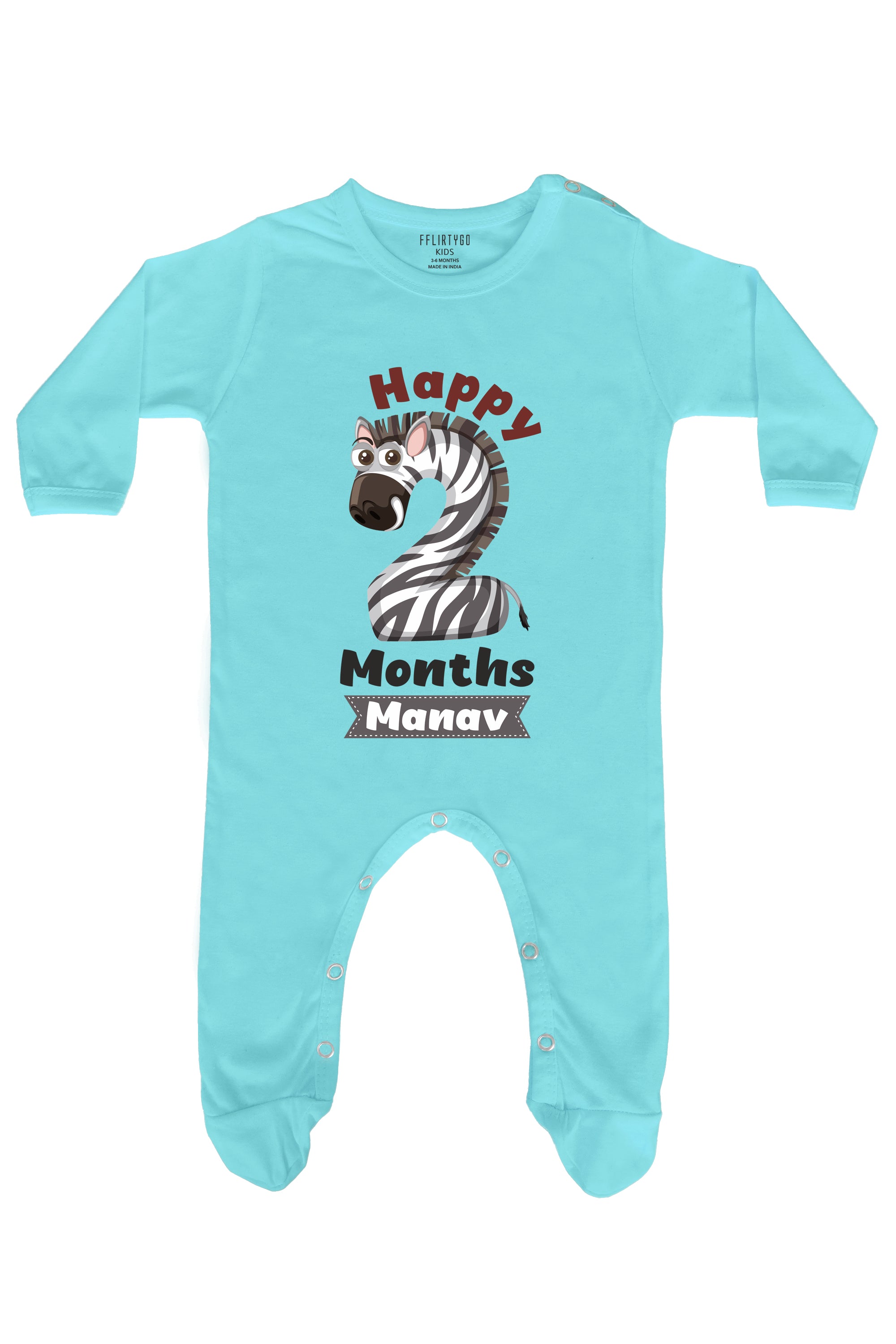 Two Month Milestone Baby Romper | Onesies w/ Custom Name