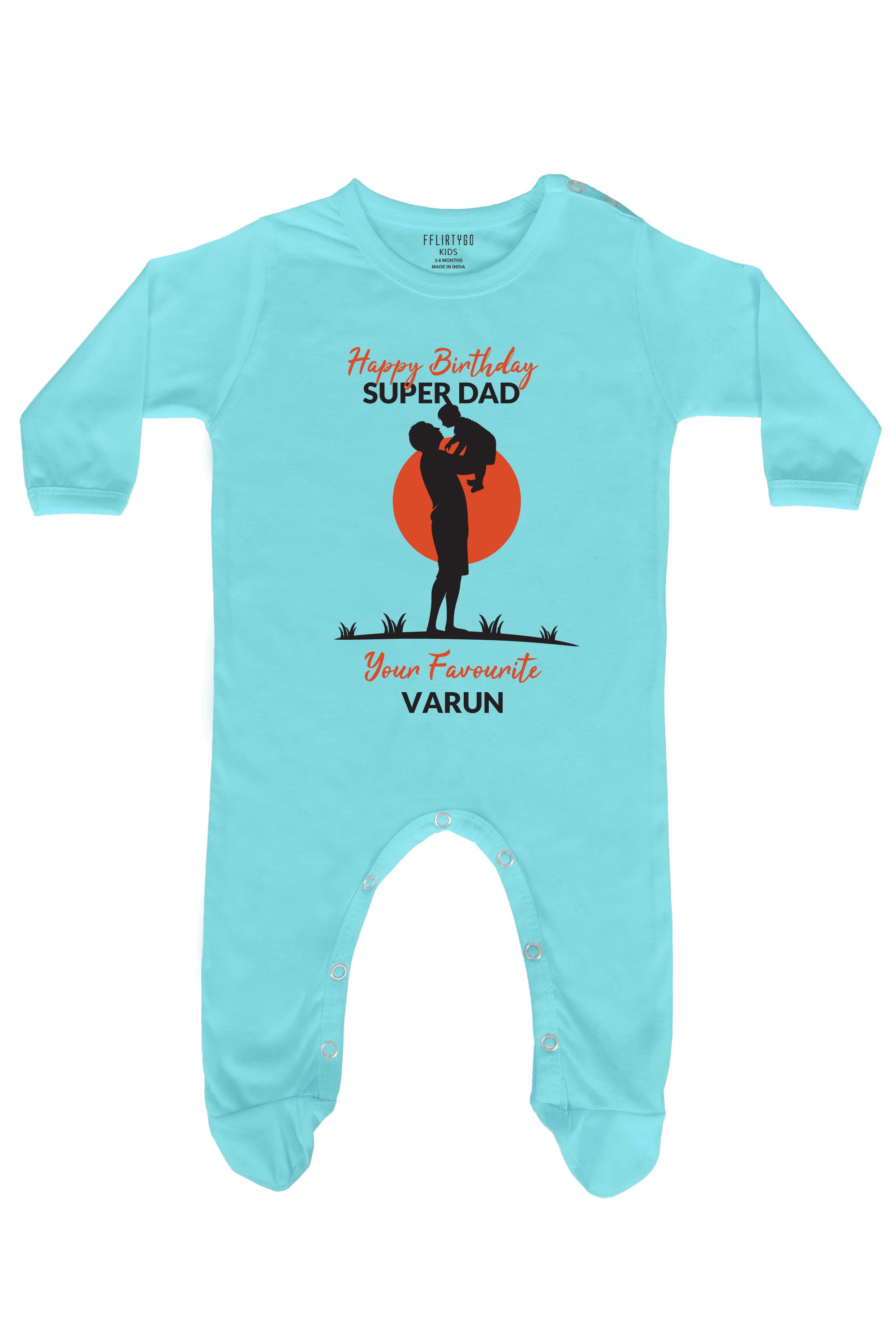 Happy Birthday Super Dad Baby Romper | Onesies w/ Custom Name