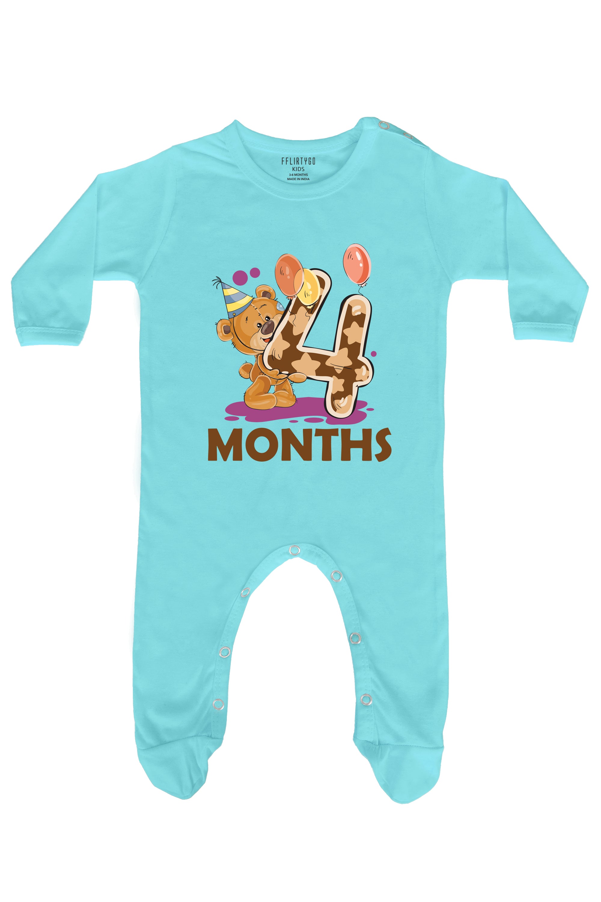 Four Months Milestone Baby Romper | Onesies