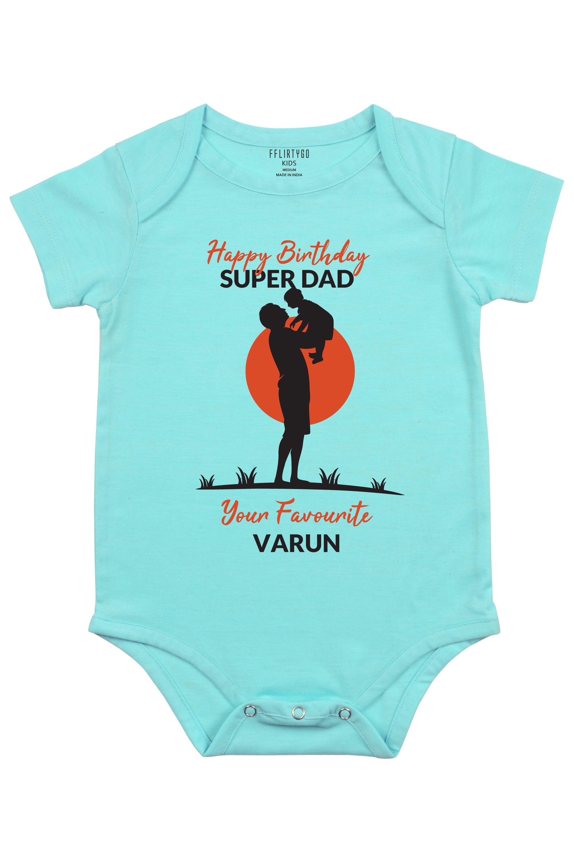 Happy Birthday Super Dad Baby Romper | Onesies w/ Custom Name