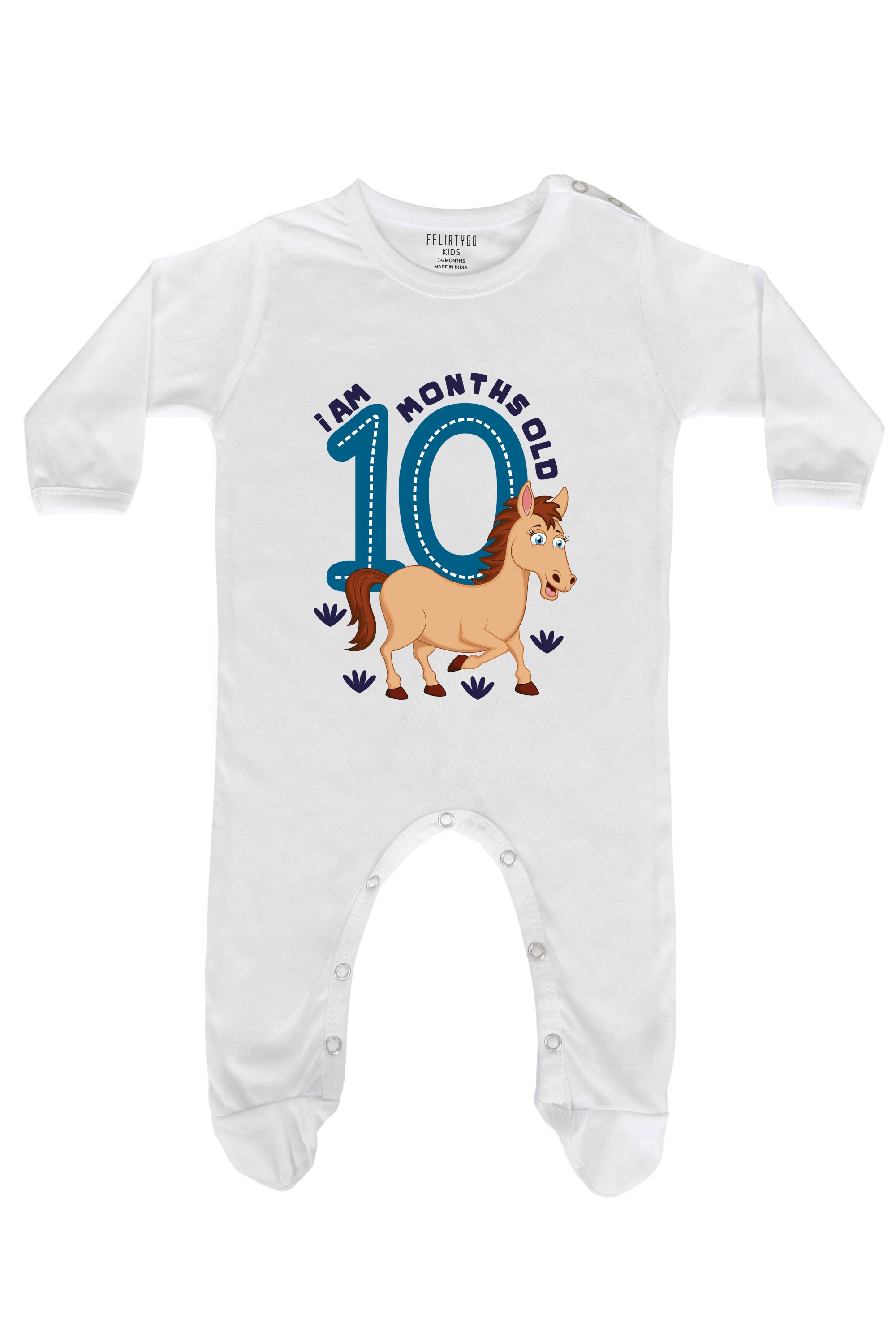 I am 10 Months Old Milestone Baby Romper | Onesies