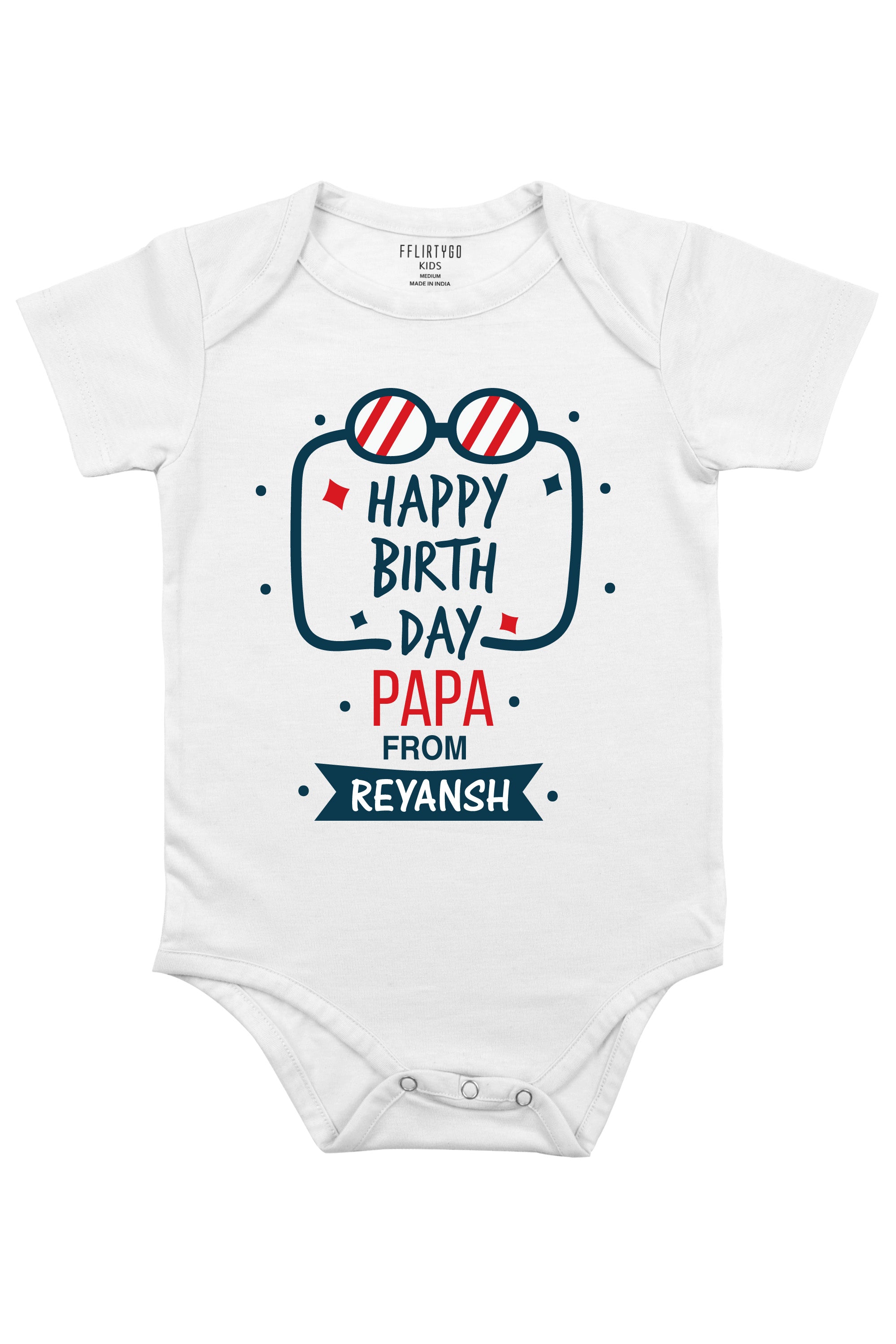 Happy Birthday Papa  Baby Romper | Onesies w/ Custom Name