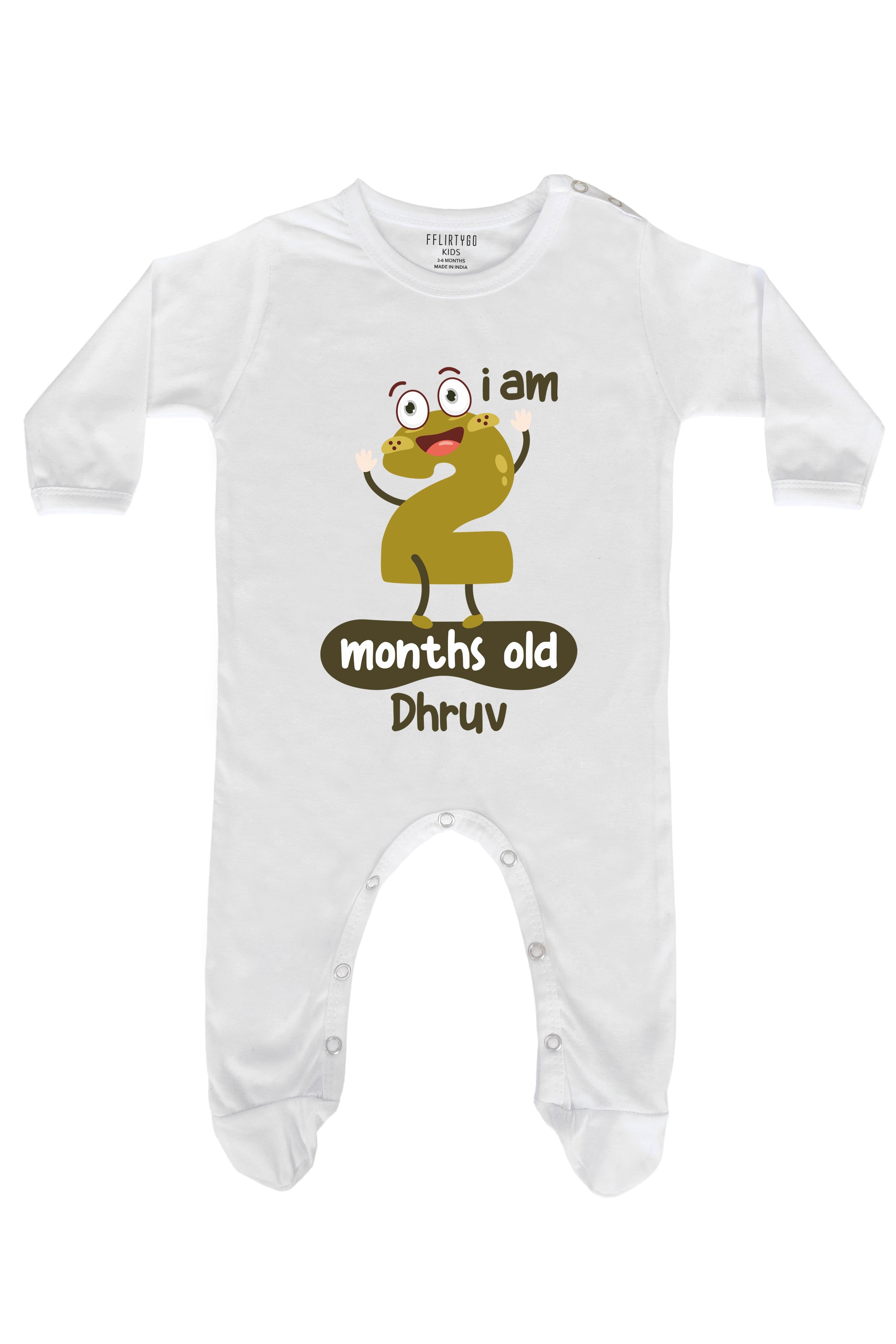 Two Months Milestone Baby Romper | Onesies w/ Custom Name