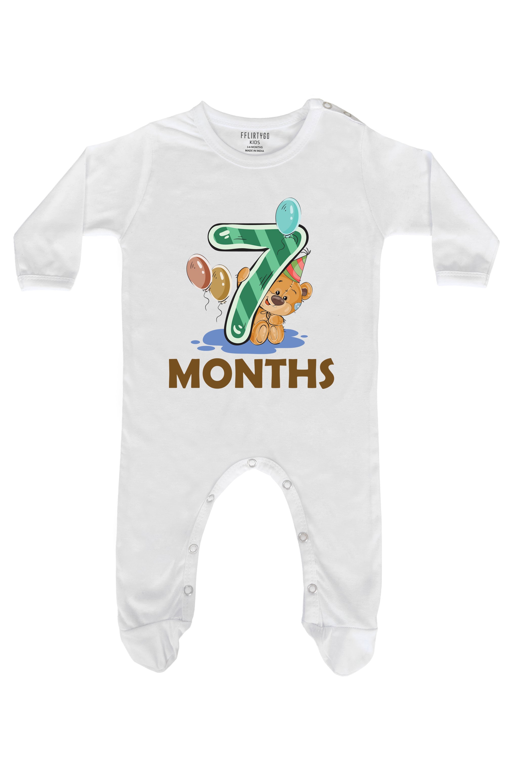 Seven Months Milestone Baby Romper | Onesies