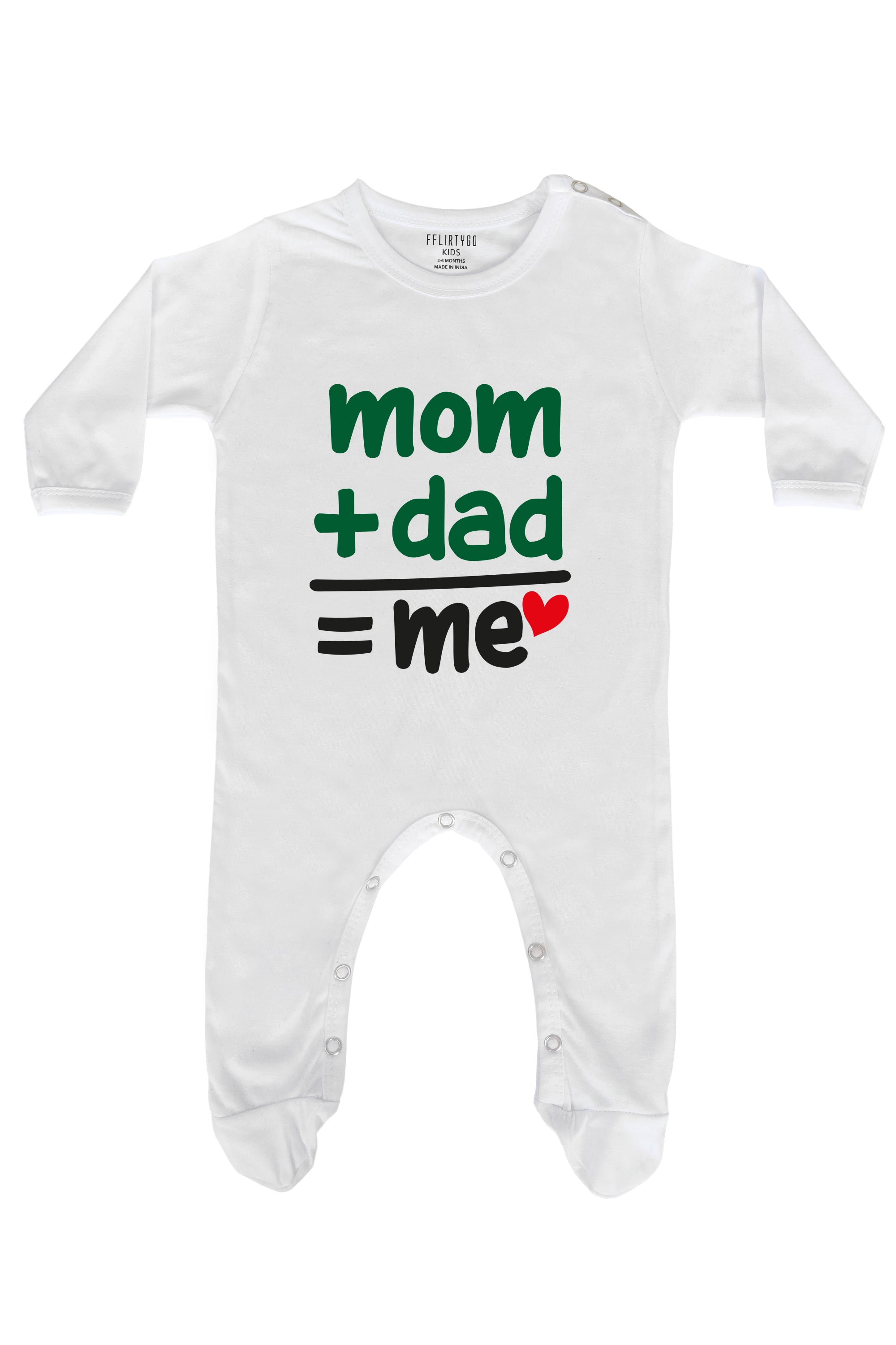 Mom and Dad Equal Me Baby Romper | Onesies