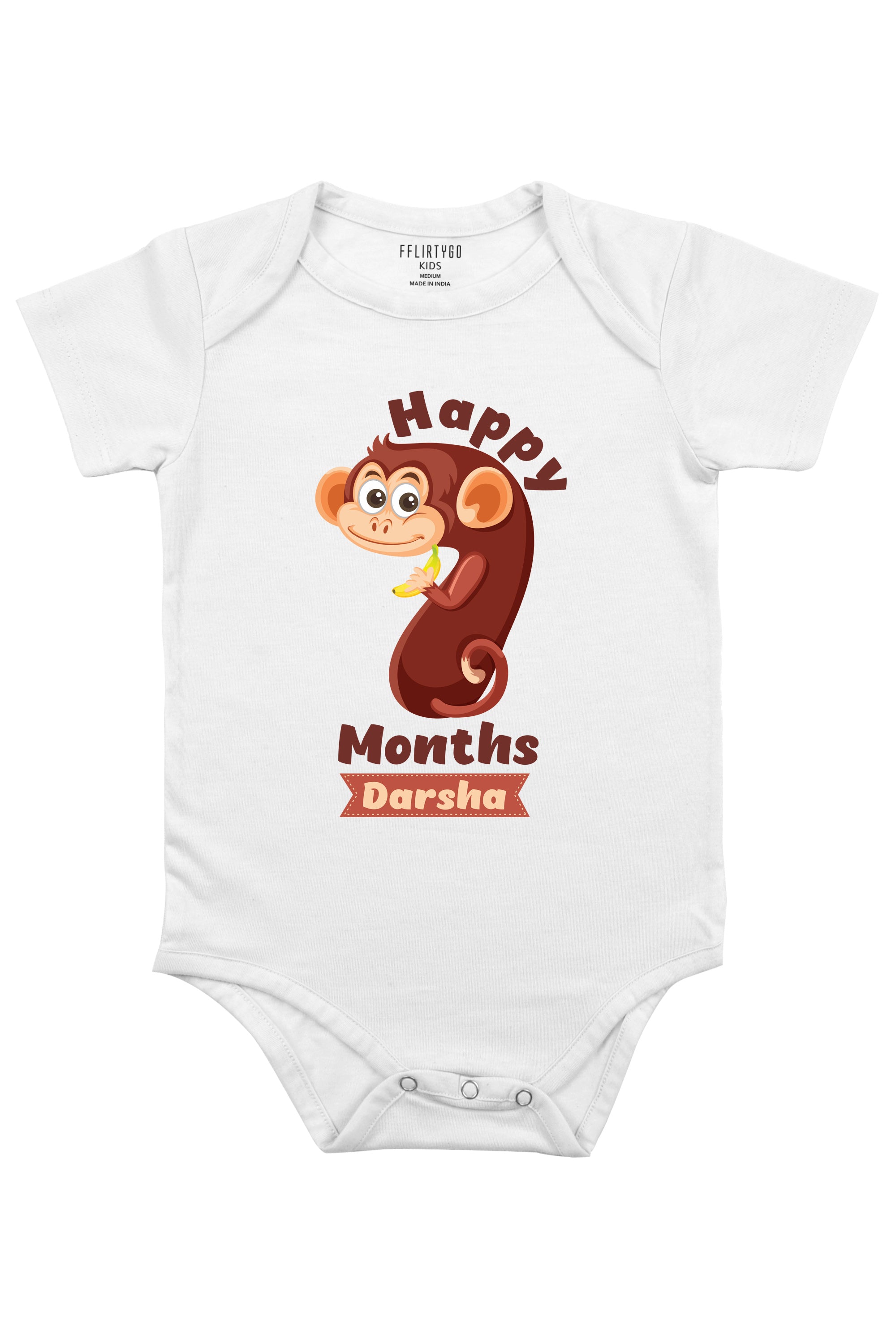 Seven Month Milestone Baby Romper | Onesies w/ Custom Name